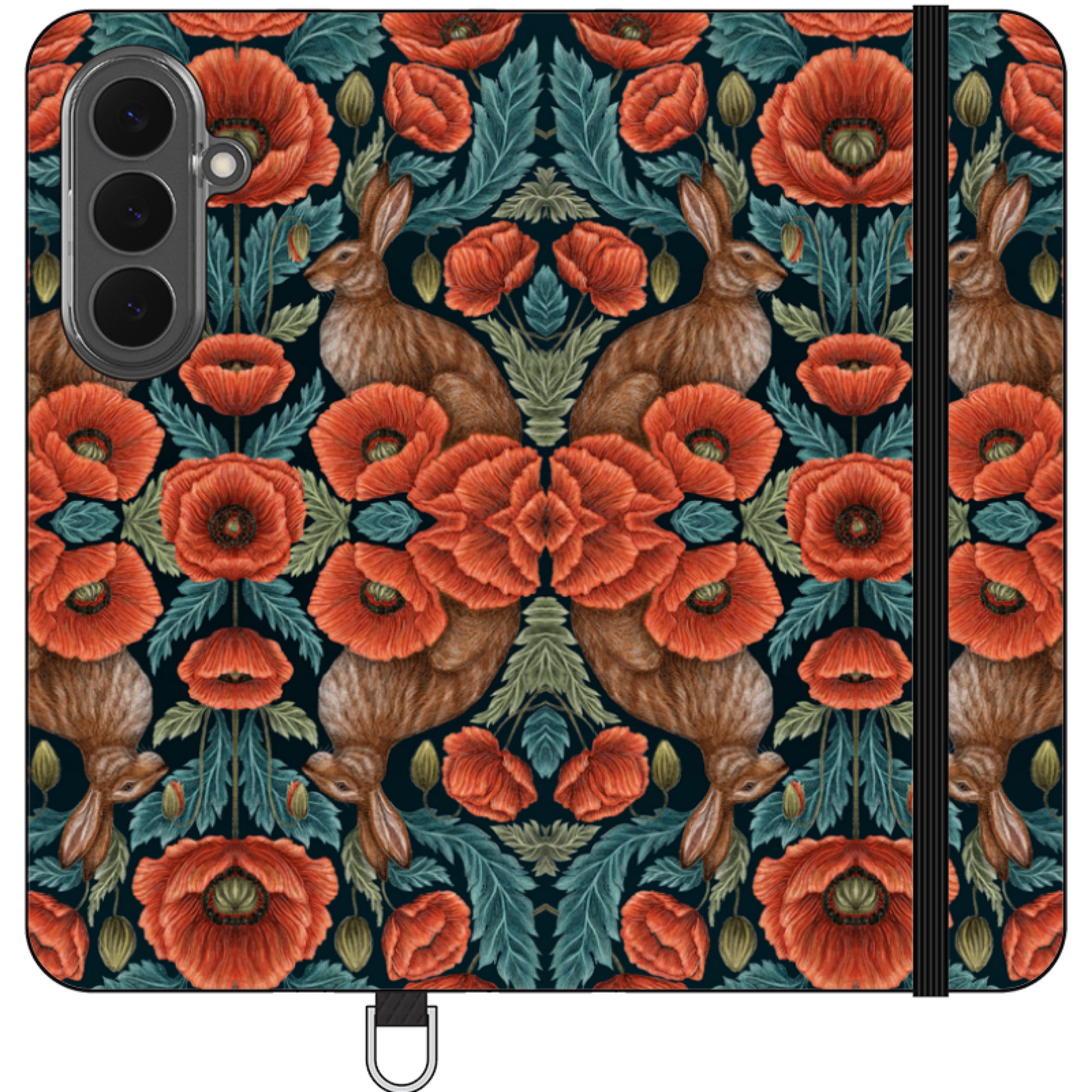 Poppy Red Wallet Case By Catherine Rowe