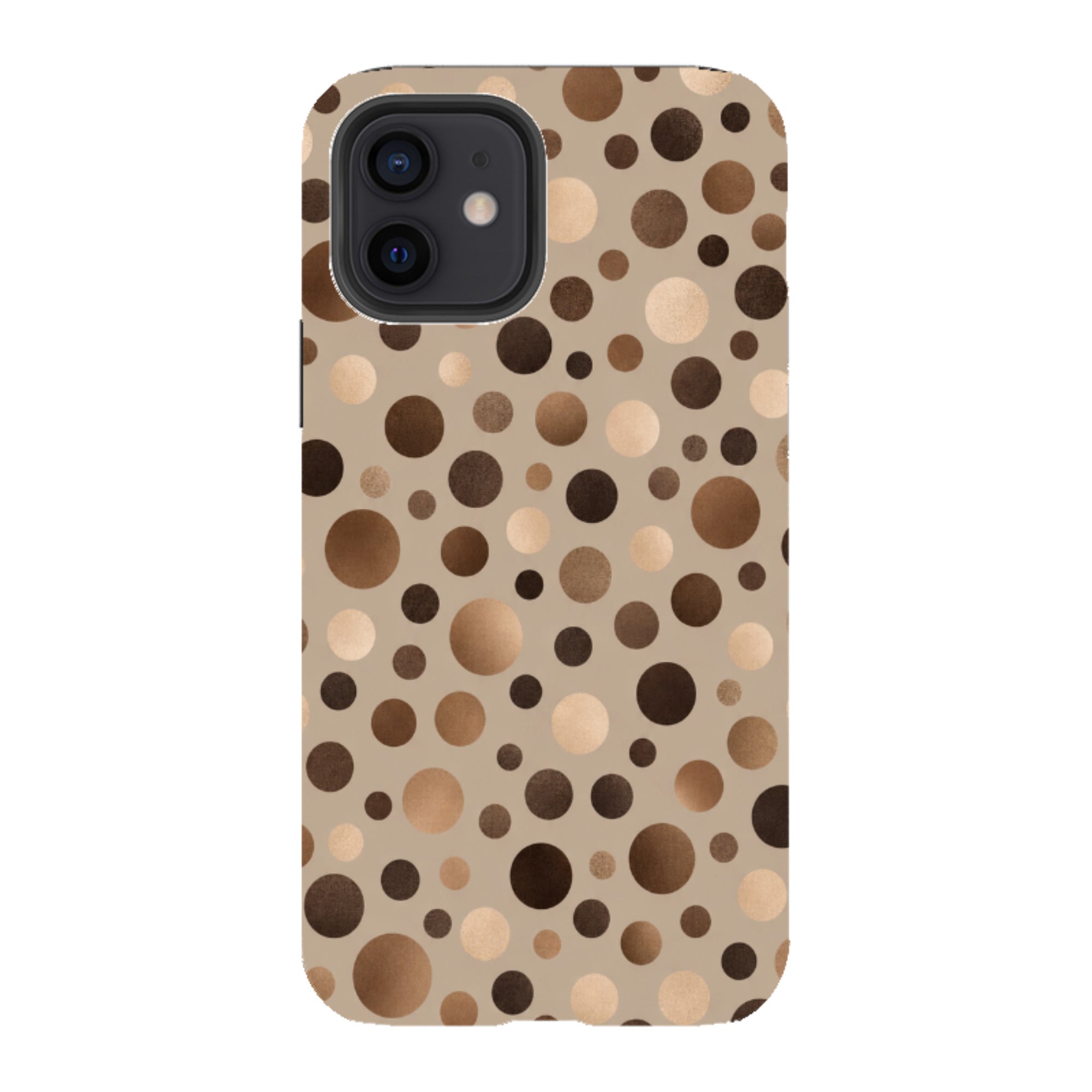 iPhone Tough Case - Rose Gold Polka Dot