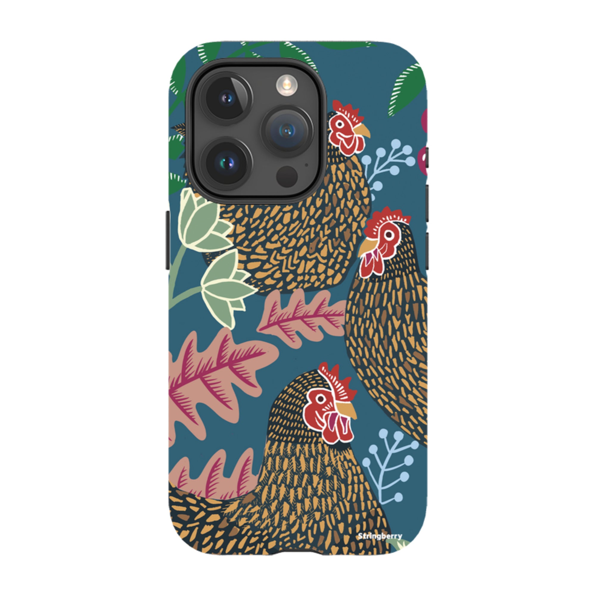iPhone Tough Case - Three French Hens By Kate Heiss