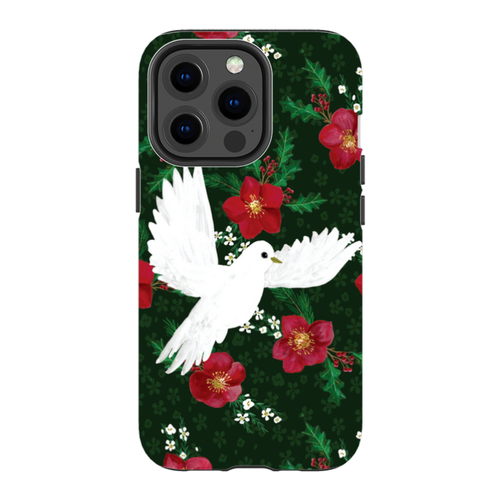 iPhone Tough Case - Dove and Floral By Abby Jacobs