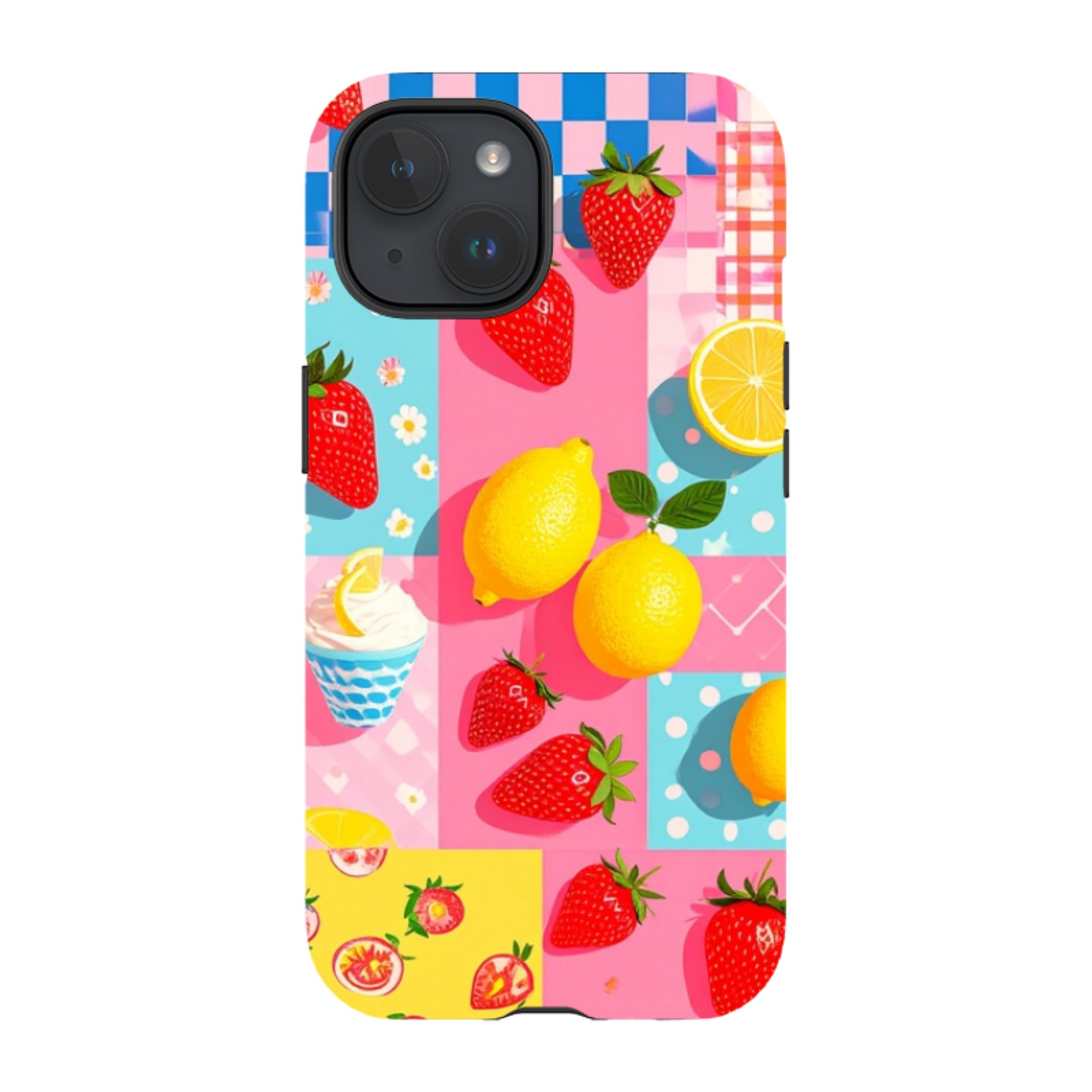 iPhone MagSafe Tough Case - Lemon Strawberry Icecream