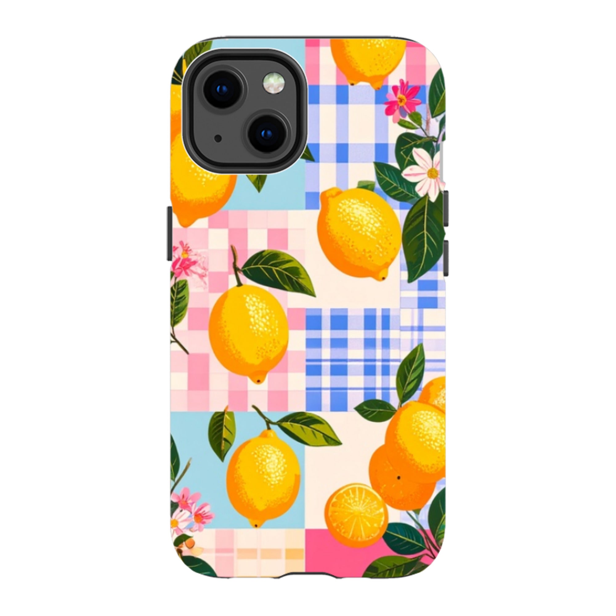 iPhone MagSafe Tough Case - Lemons and Checks