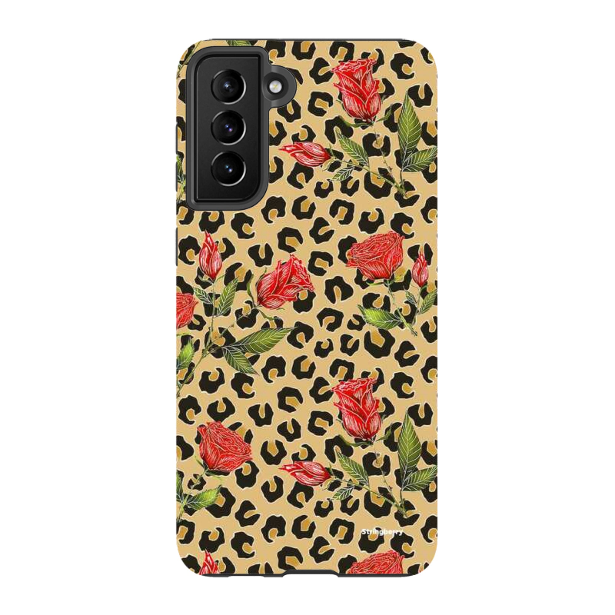 Samsung Tough Case - Leopard Print Rose Pattern By Catherine Rowe