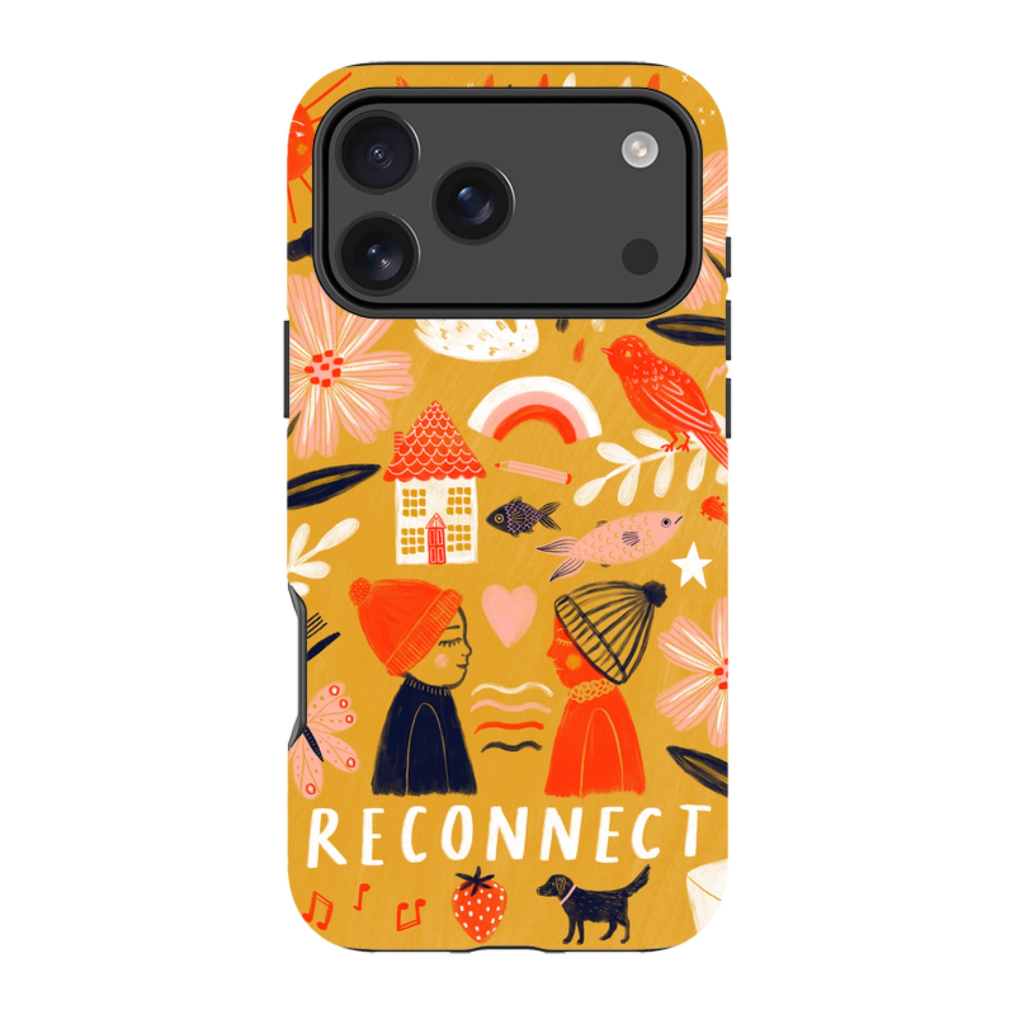 iPhone Tough Case - Reconnect Yellow By Lee Foster Wilson