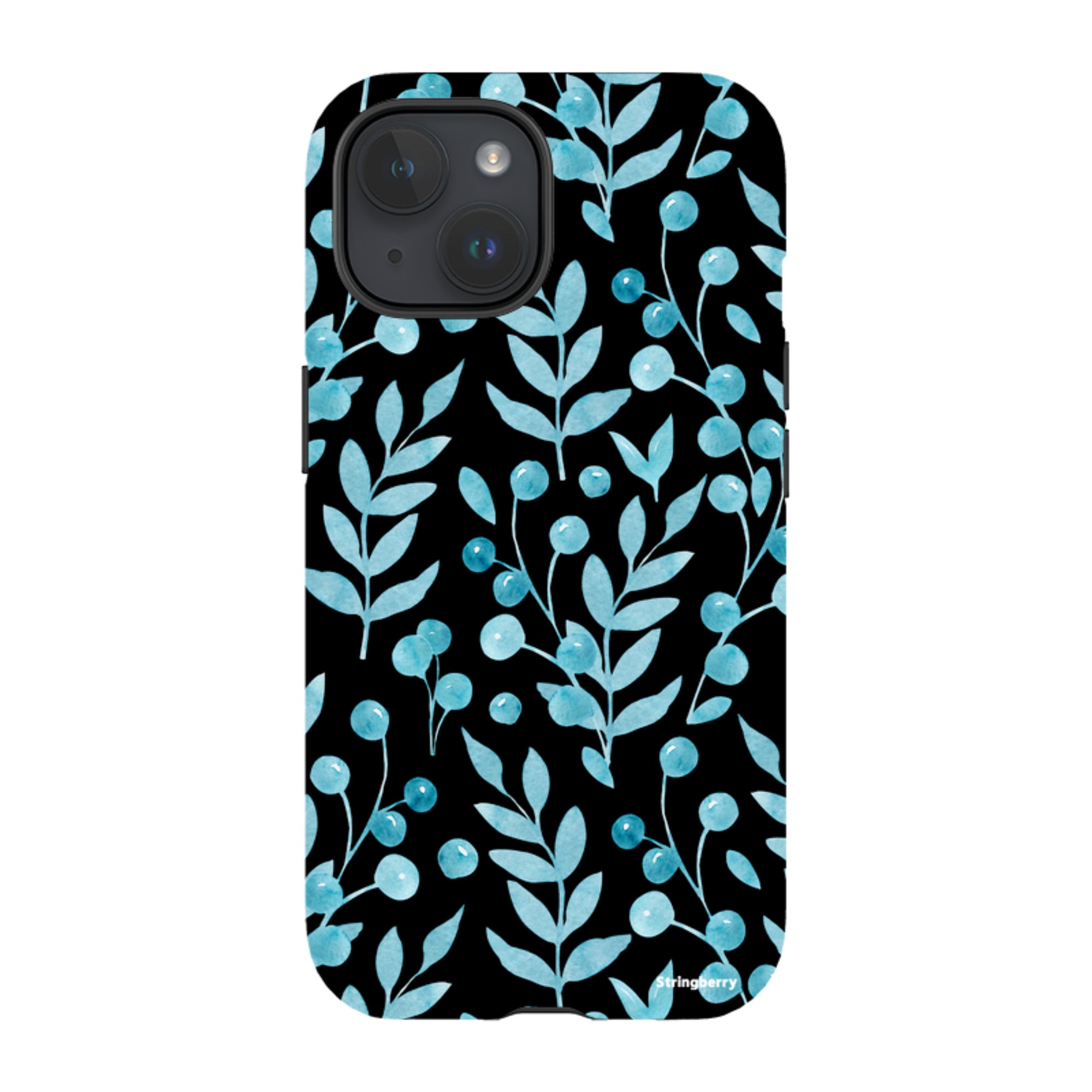 iPhone Tough Case - Blue Xmas Florals