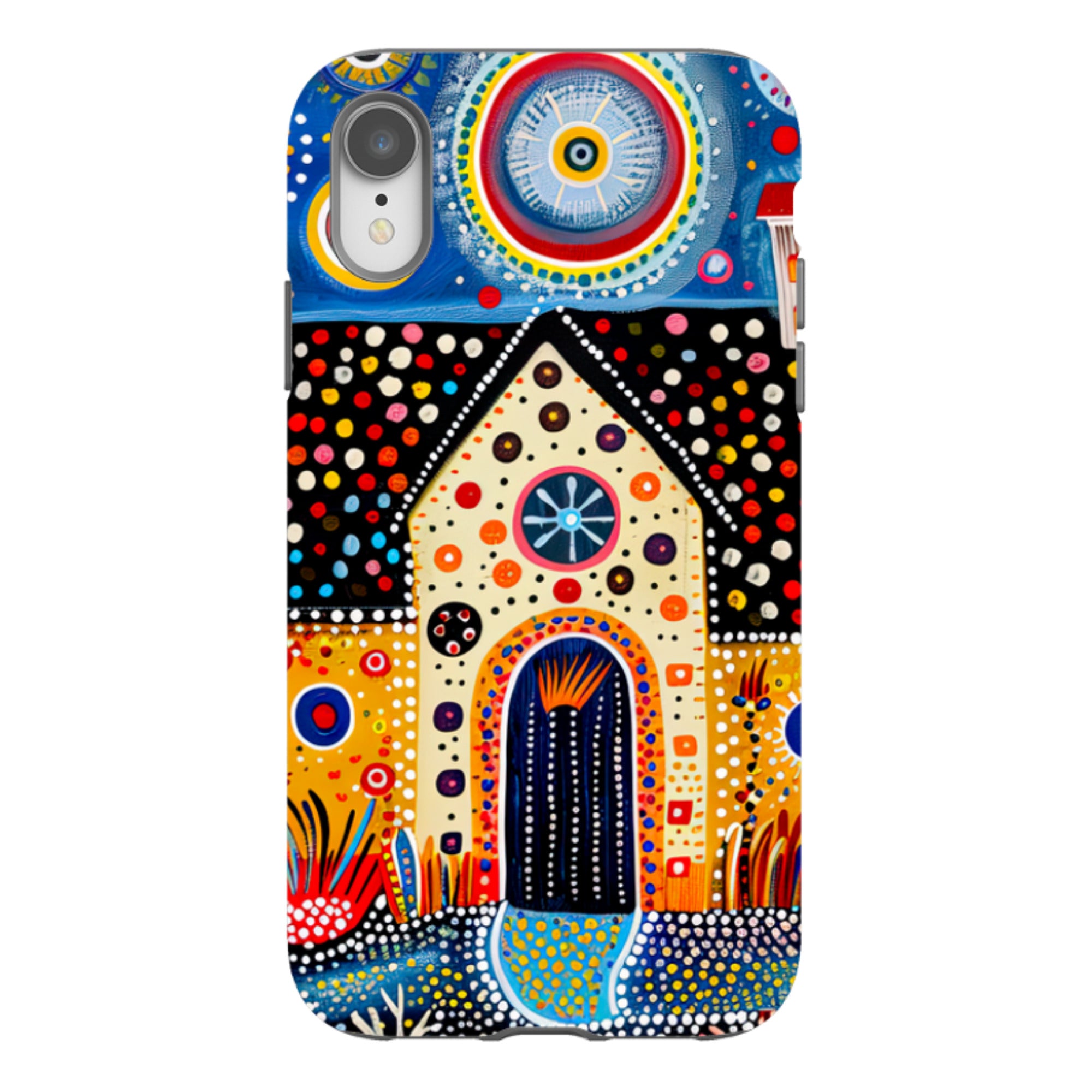 iPhone Case - Folk Art House IX