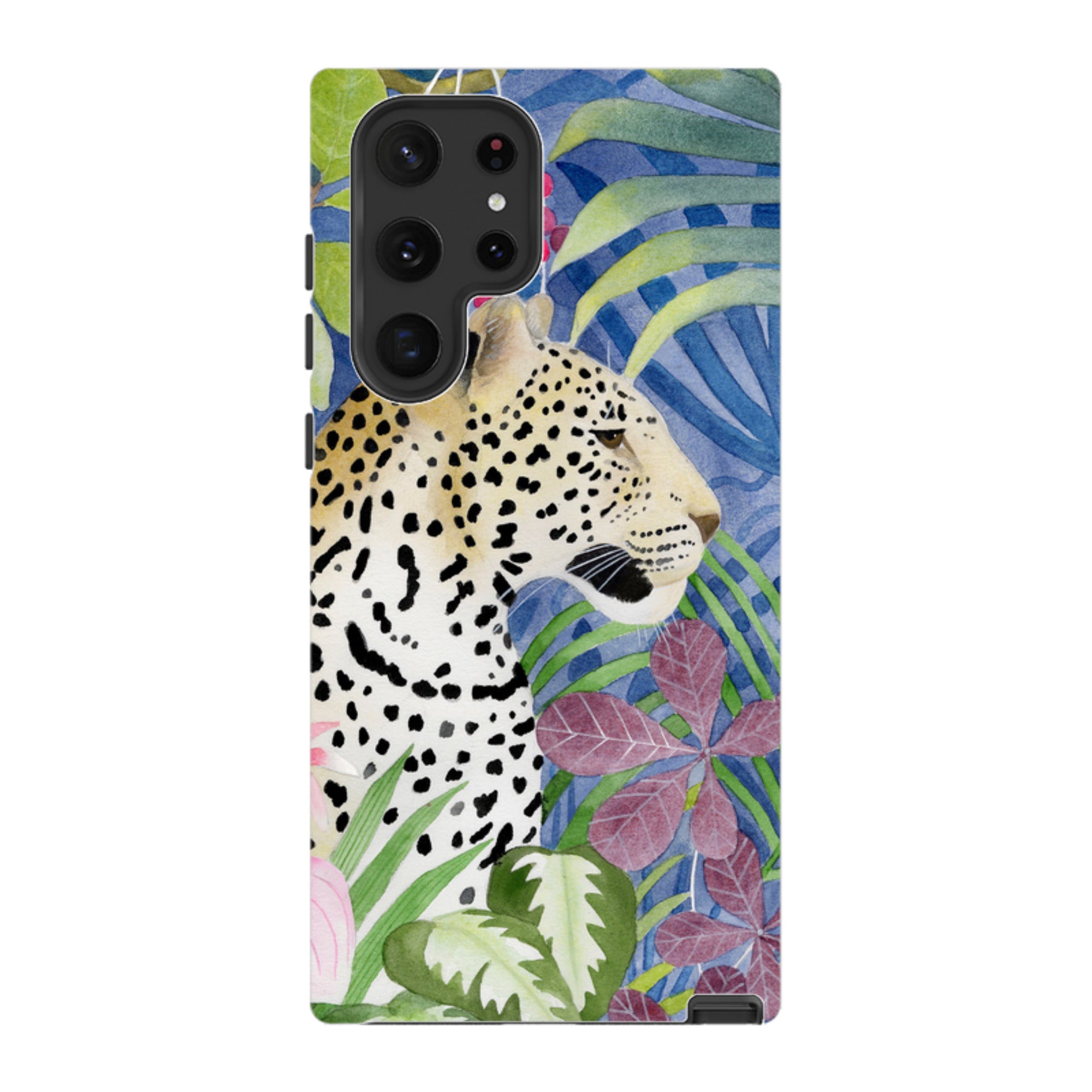 Samsung Tough Case - Blue Jungle Leopard By Bex Parkin