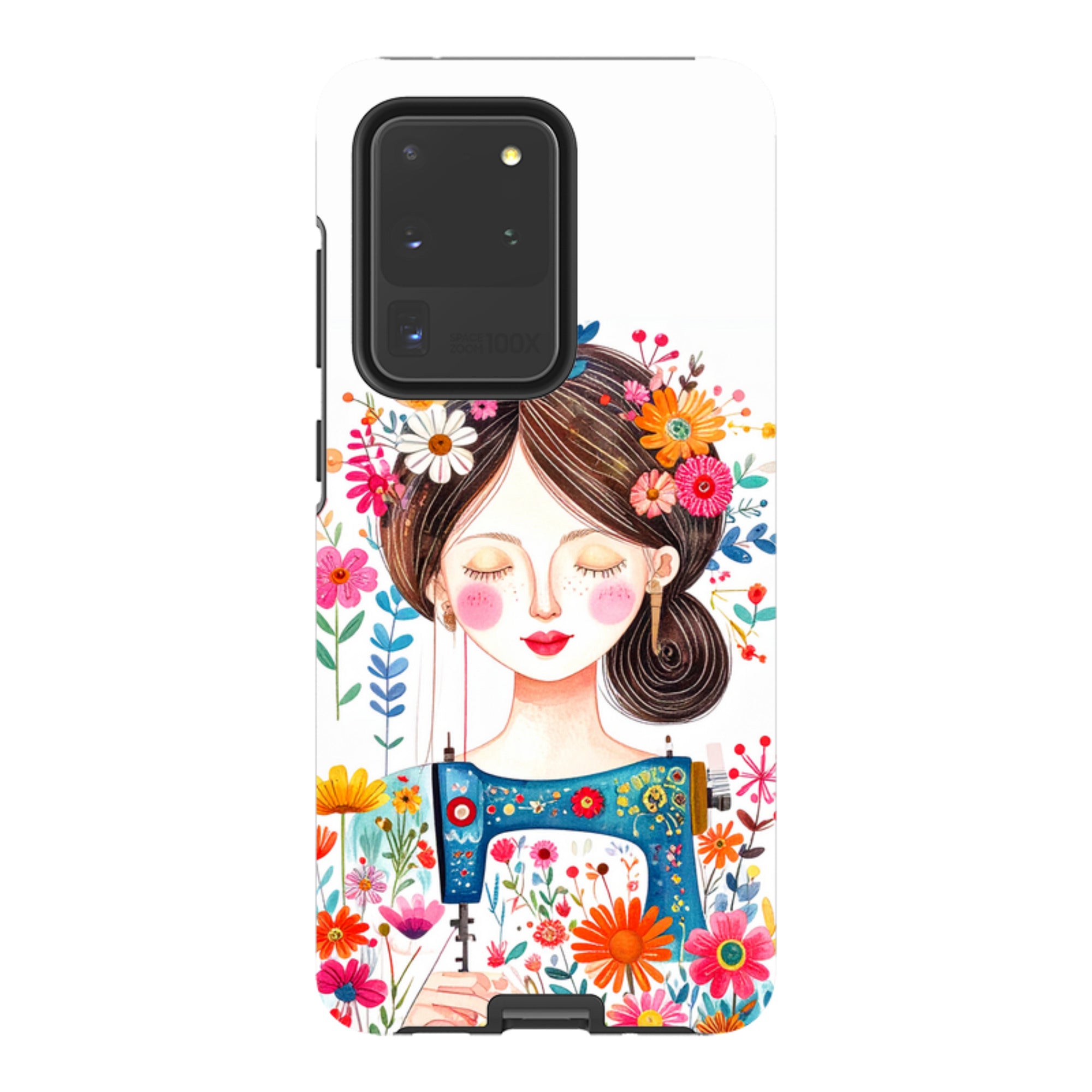 Samsung Tough  Case - Floral Sewing Lady