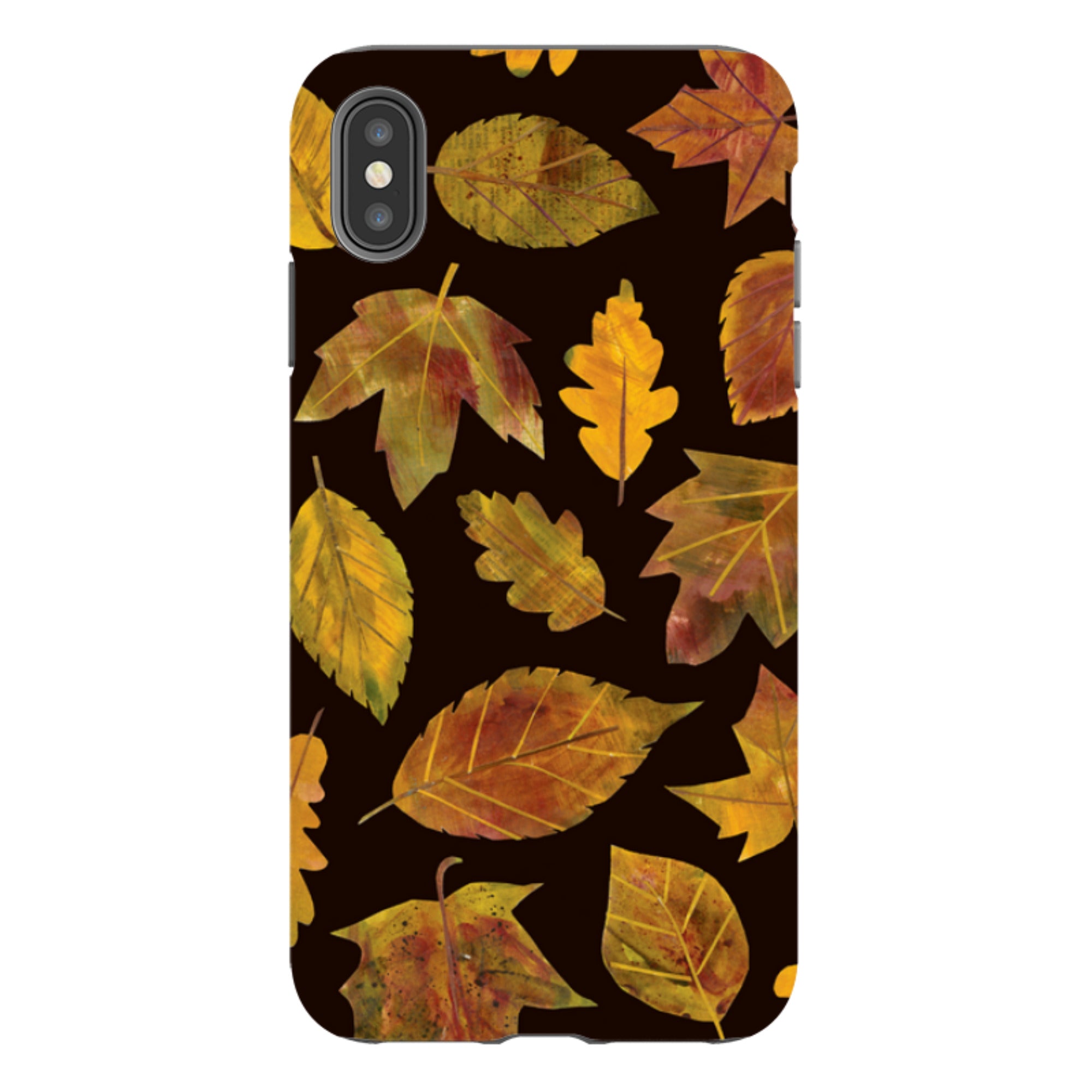 iPhone Tough Case - Autumn Textured Leaves By Tracey English