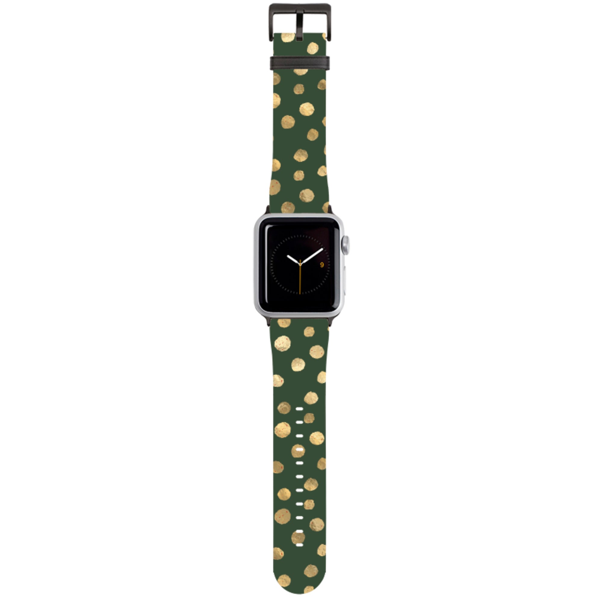 Green and Gold Dots Apple Watch Strap
