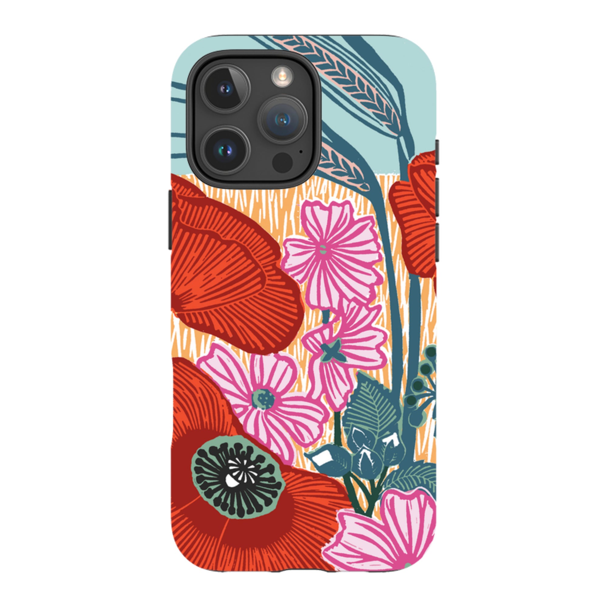 iPhone Tough Case - Wild Poppies By Kate Heiss