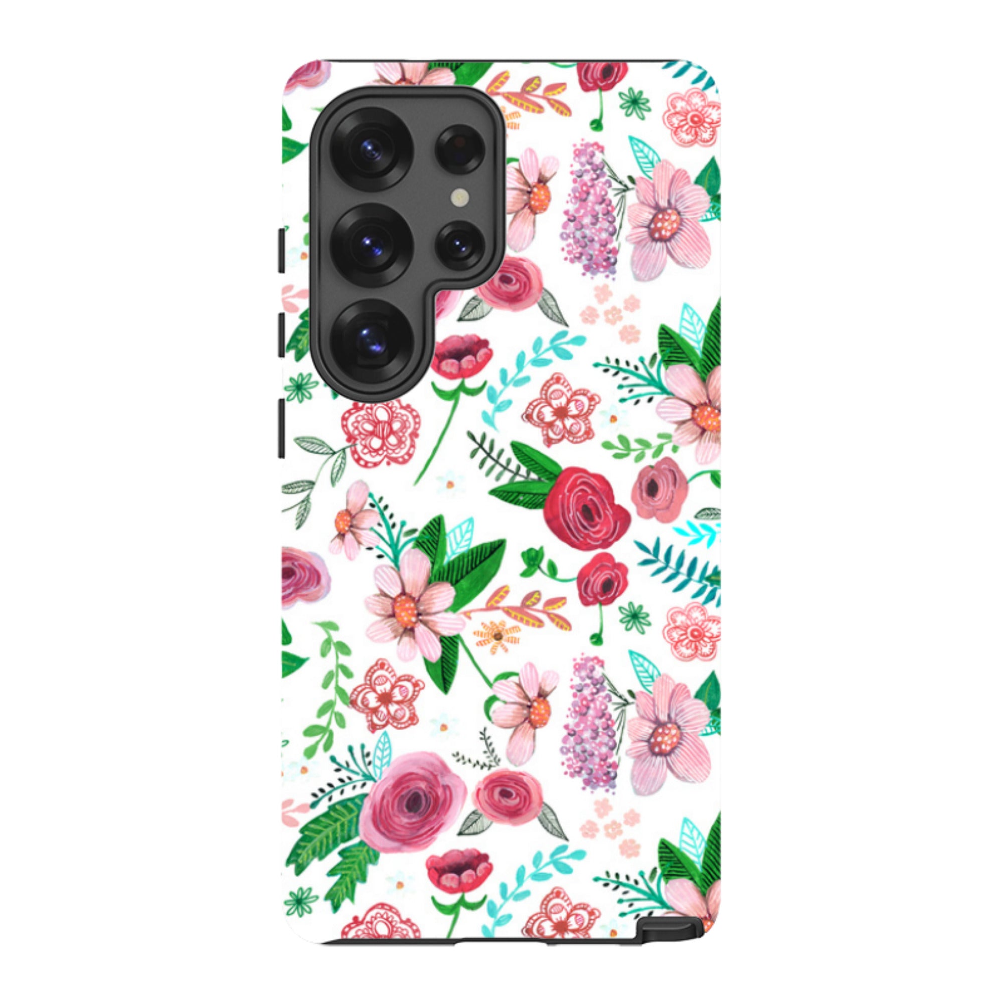 Samsung Tough Case - White Floral By Caroline Bonne Muller