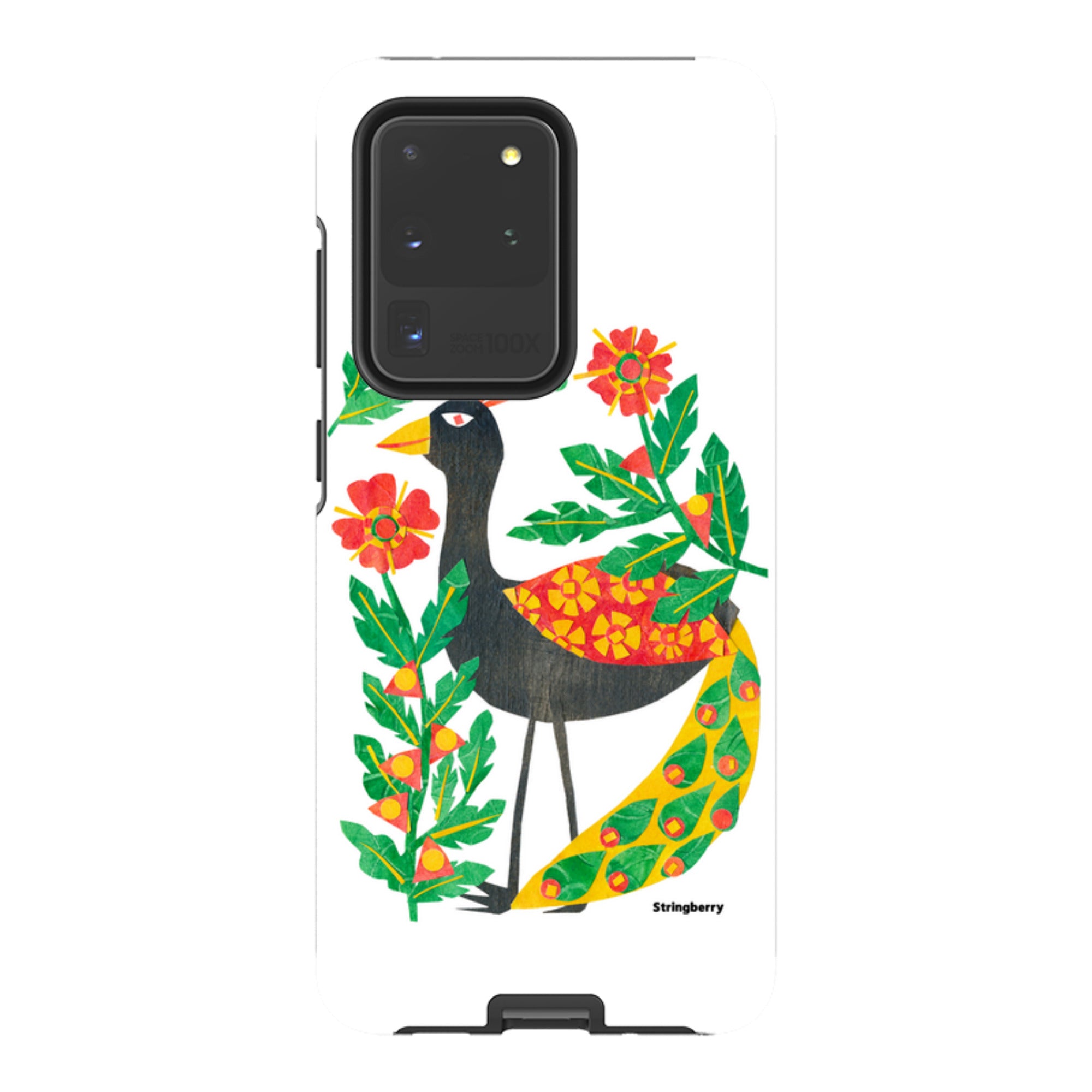 Samsung Tough Case - Folk Floral Peahen By Tracey English