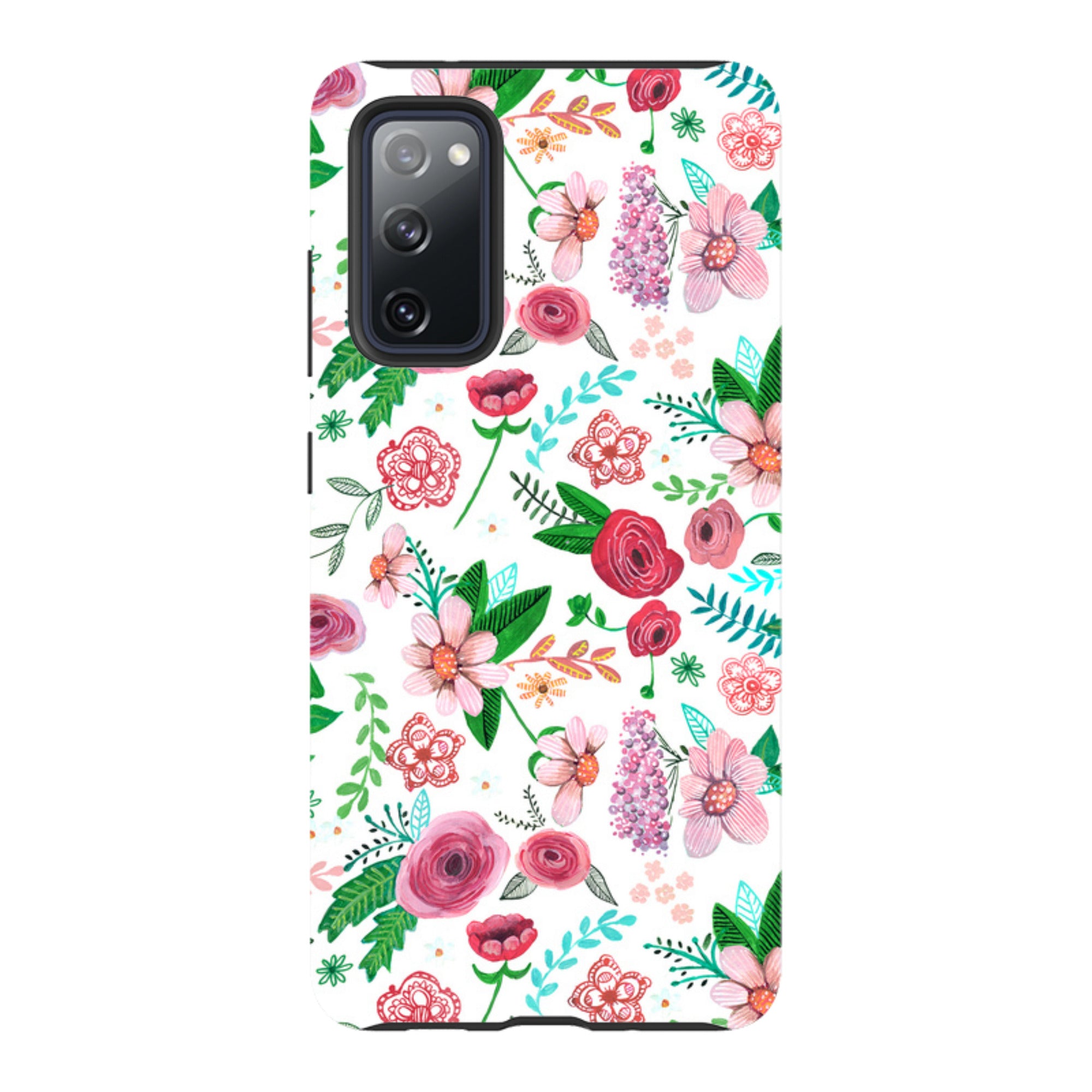 Samsung Tough Case - White Floral By Caroline Bonne Muller
