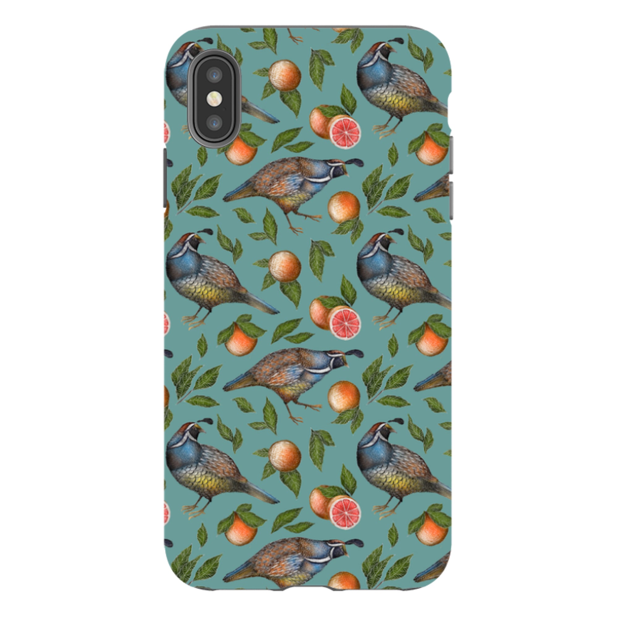 iPhone Tough Case - Quails Pattern By Catherine Rowe