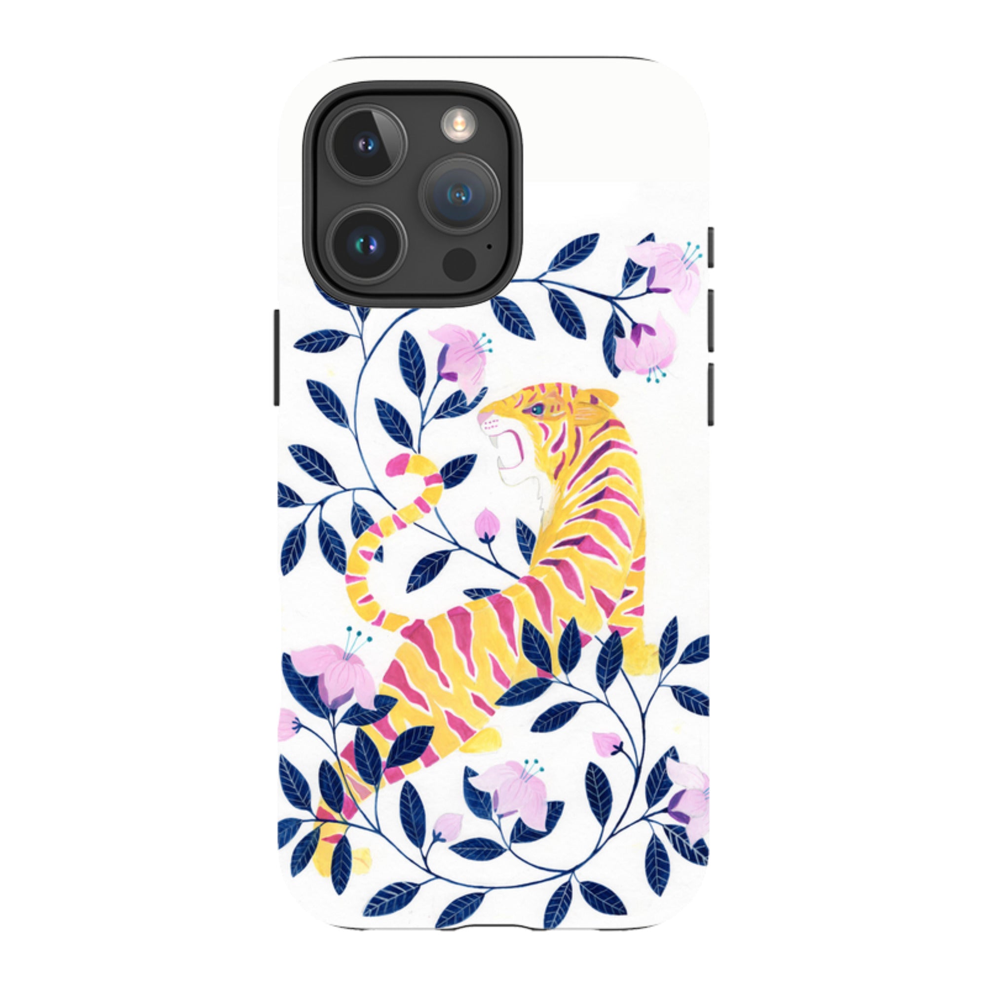 iPhone Tough Case - Yellow Tiger By Bex Parkin
