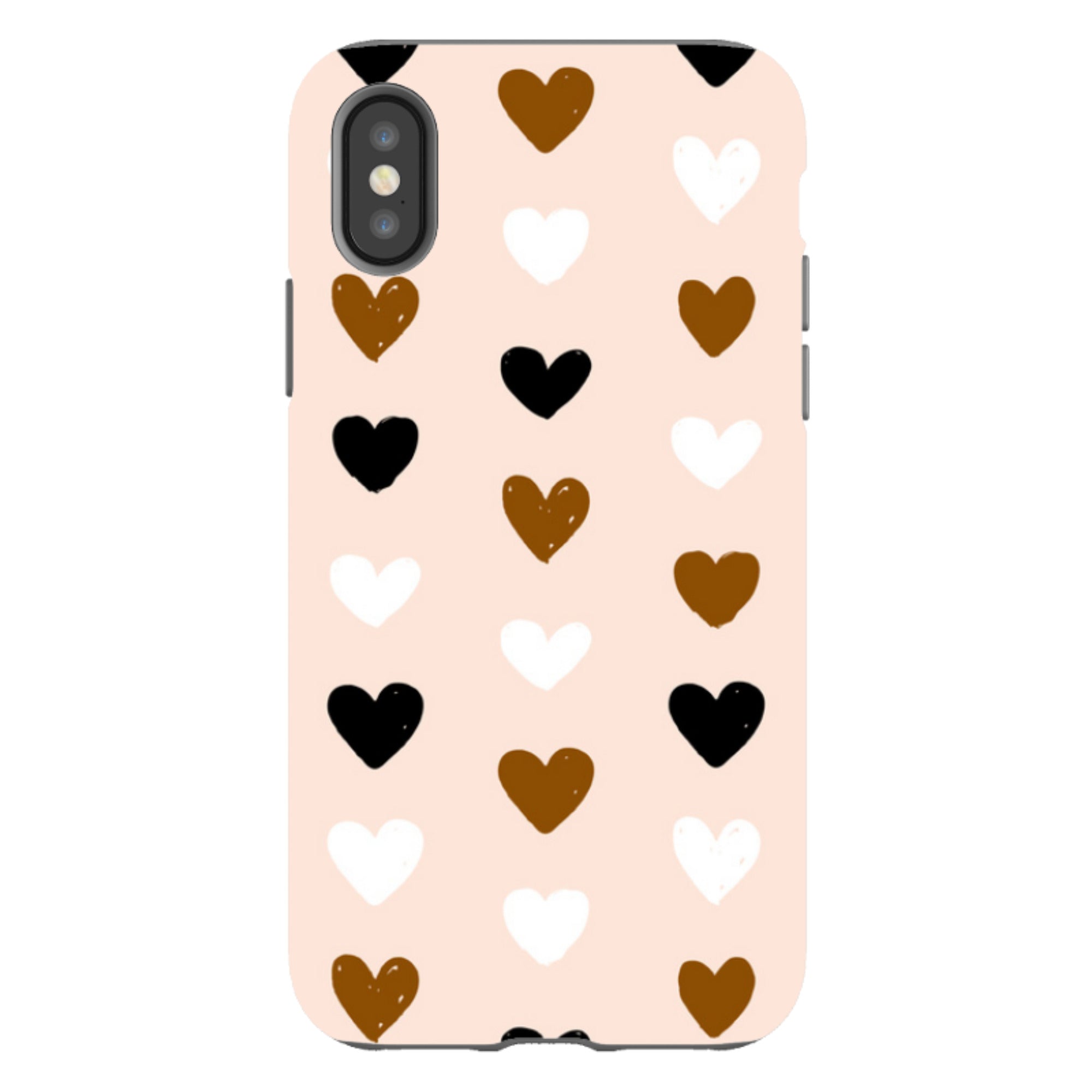iPhone Tough Case - Hearts Pale