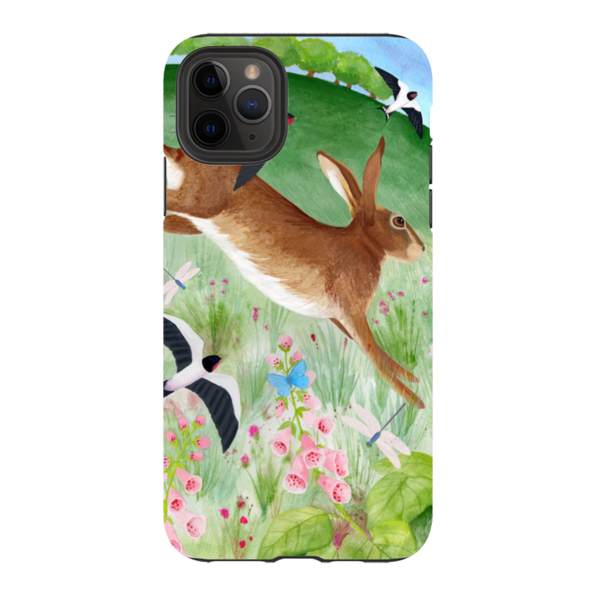 iPhone Tough Case - Hares And Swallows By Bex Parkin