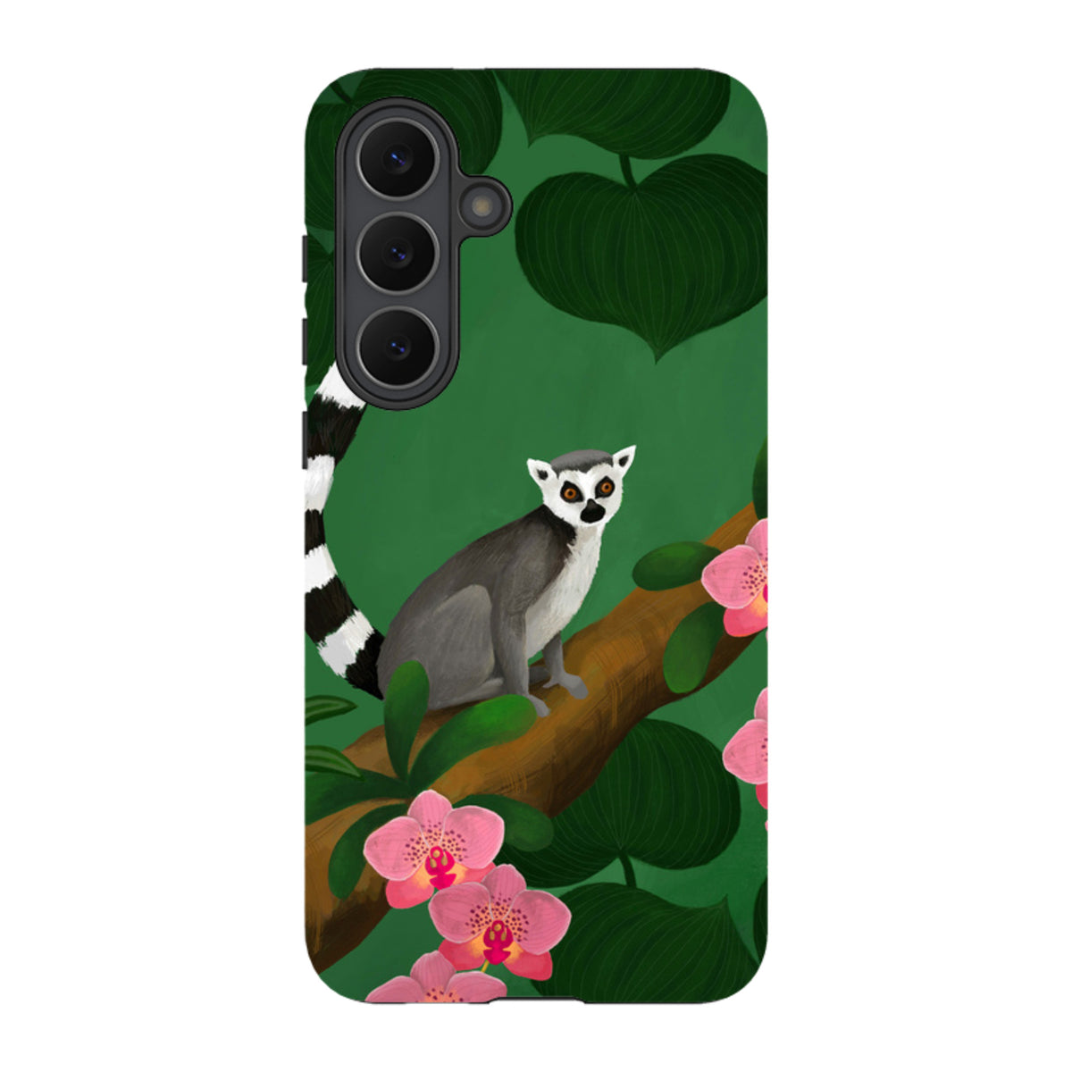 Samsung Tough Case - Lemur And Orchids By Bex Parkin