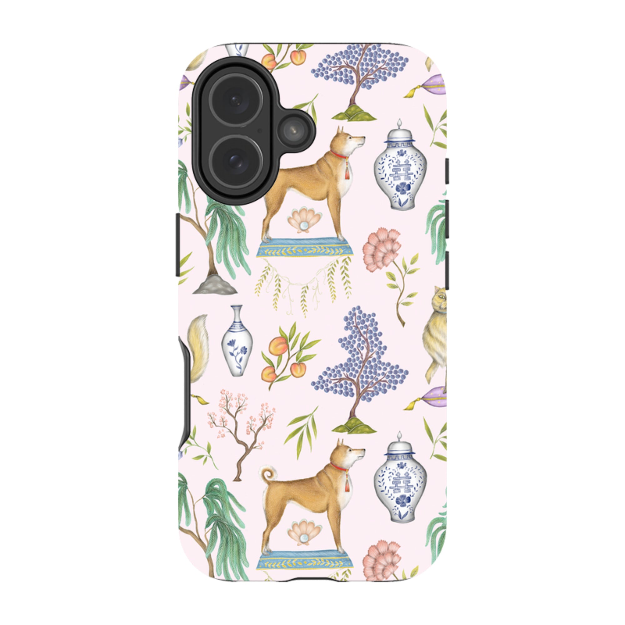 iPhone Tough Case - Chinoiserie Menagerie Pink By Catherine Rowe