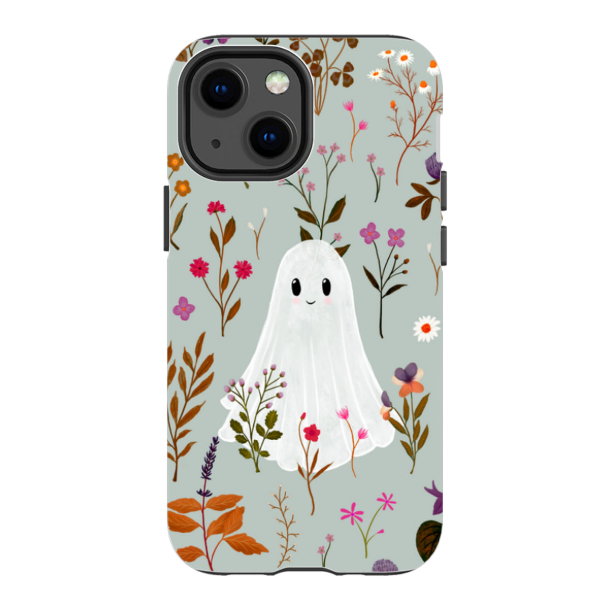 iPhone Tough Case - Ghost in the Garden - Dusty Gourd Multi By Katherine Quinn