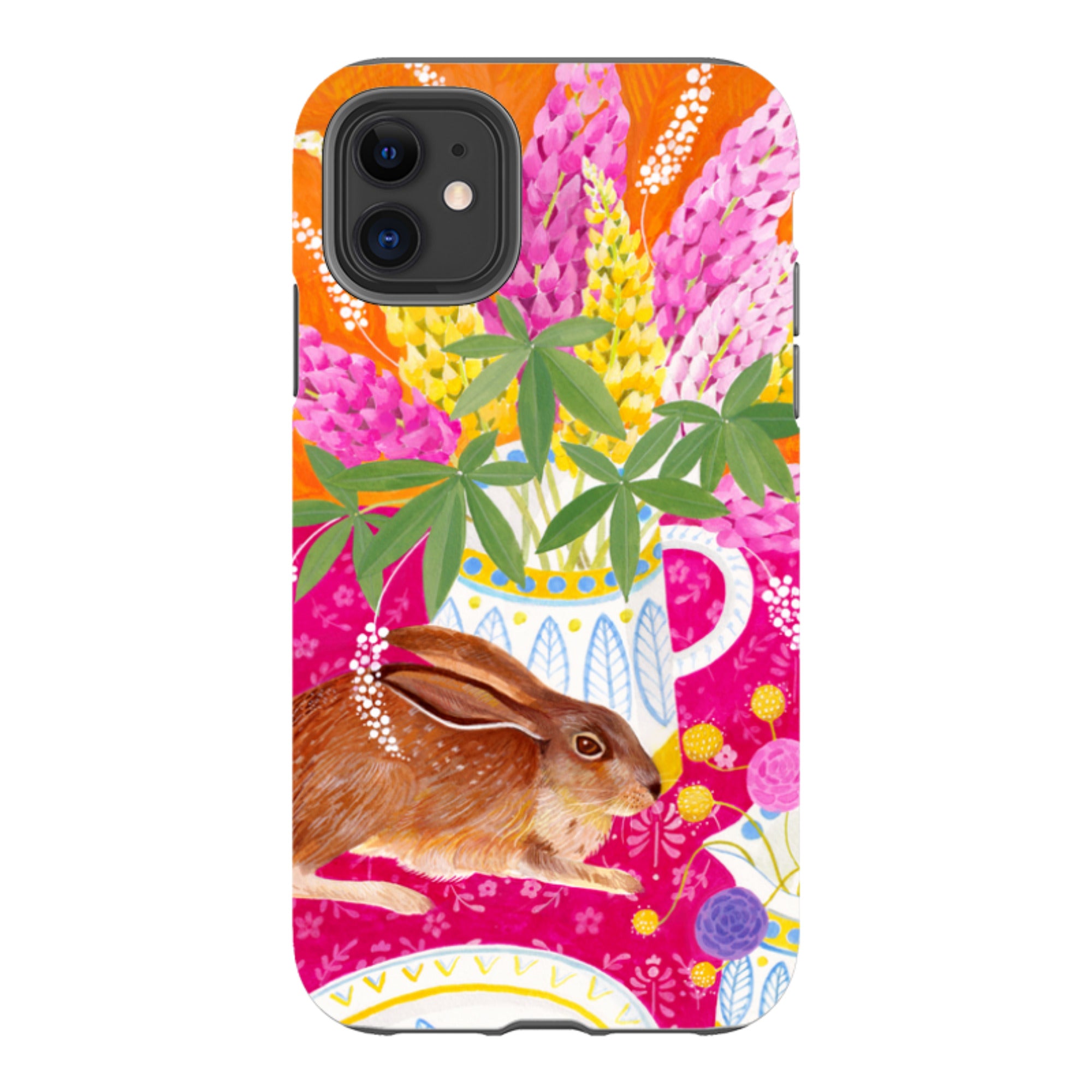 iPhone Tough Case - Rabbit Lupins By Bex Parkin