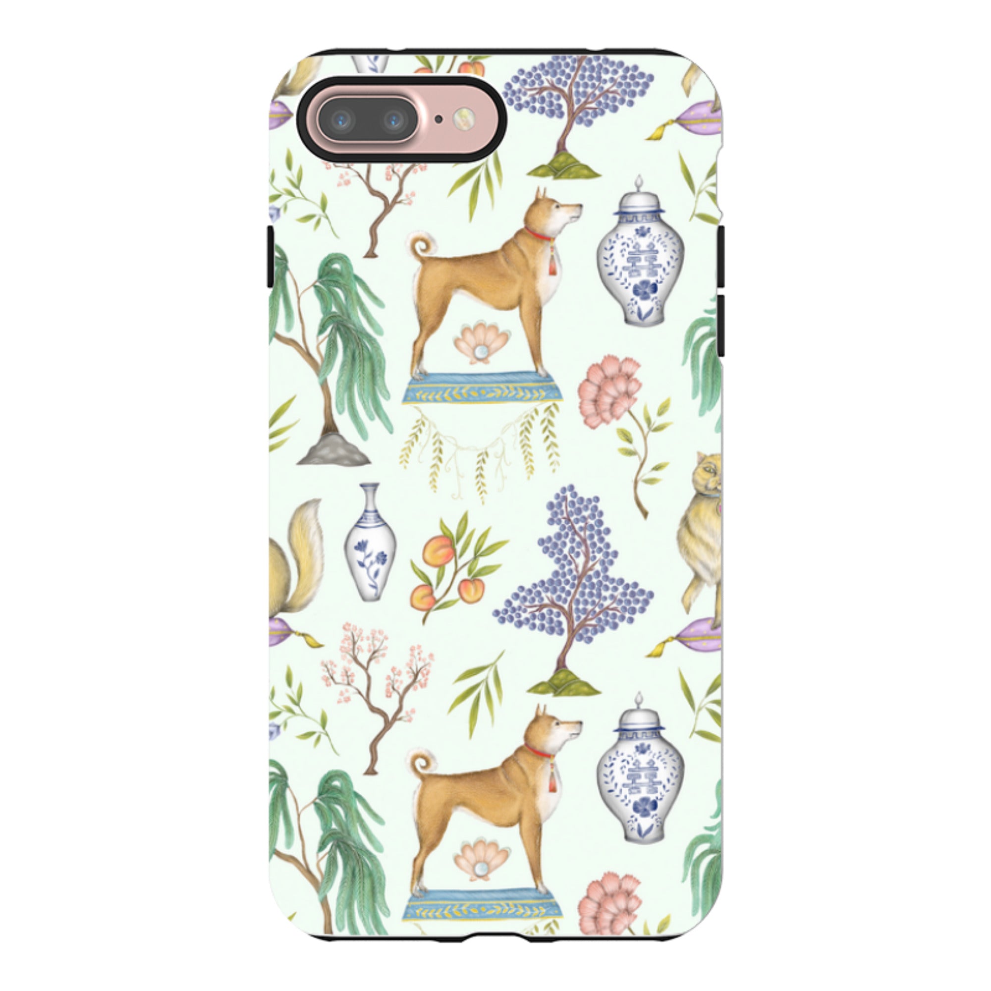 iPhone Tough Case - Chinoiserie Menagerie Green By Catherine Rowe