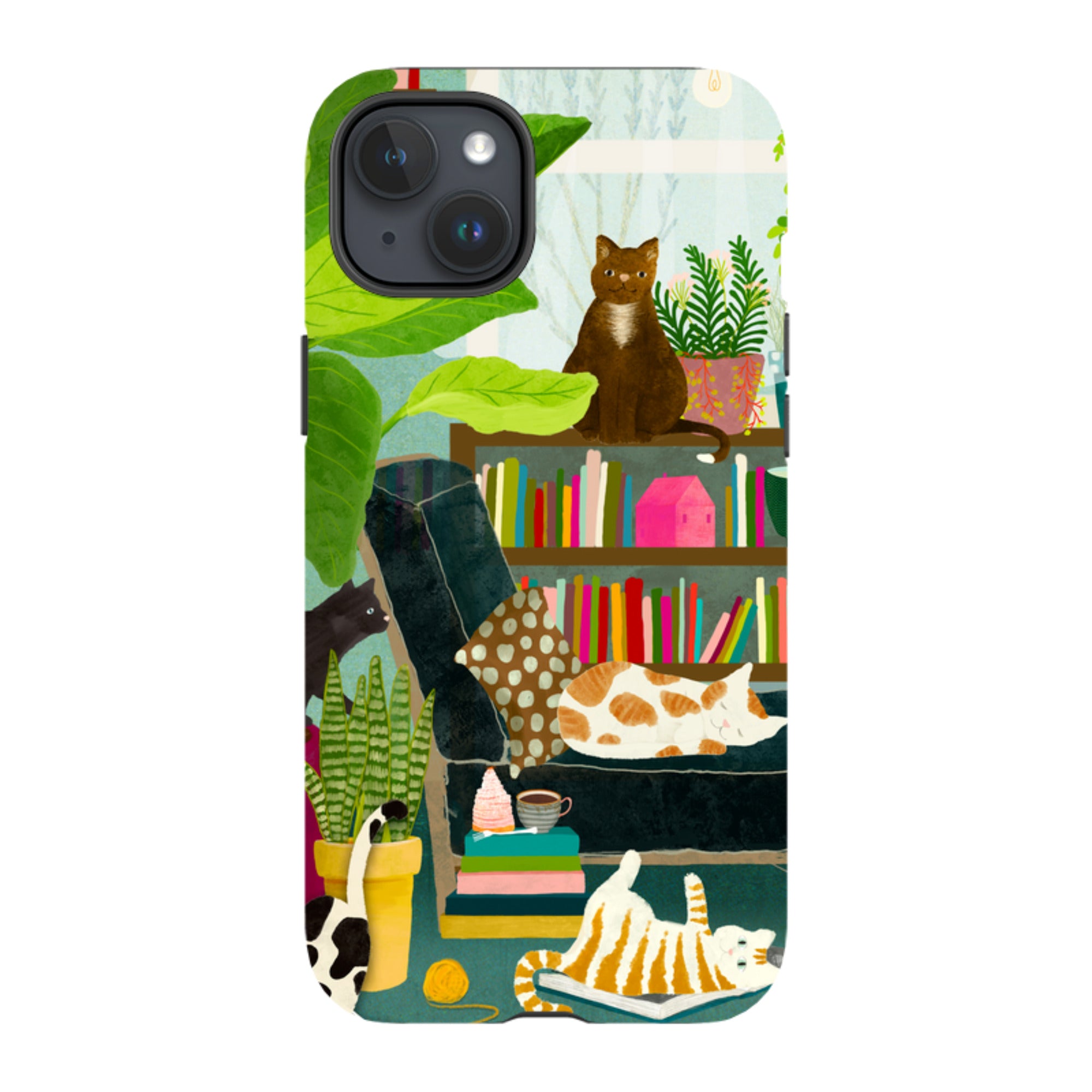 iPhone MagSafe Tough Case - Cat Library By Katherine Quinn