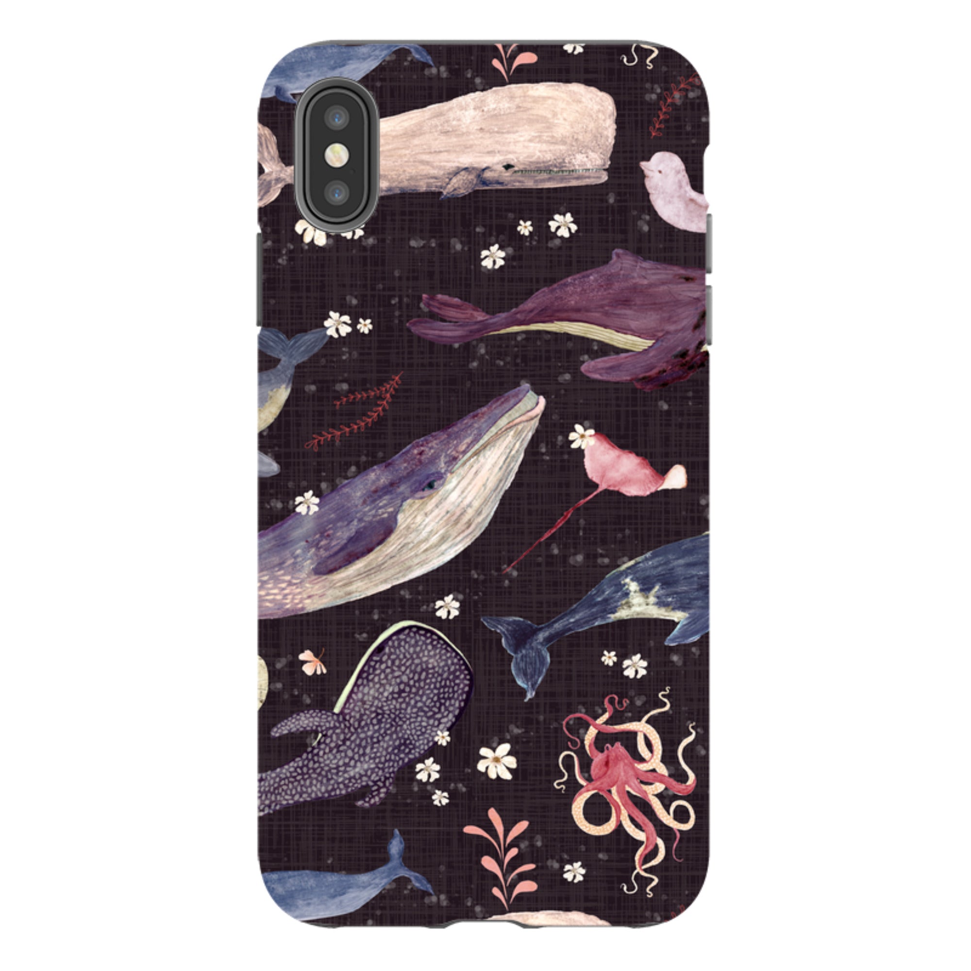iPhone Tough Case - Whale Song Grape By Katherine Quinn