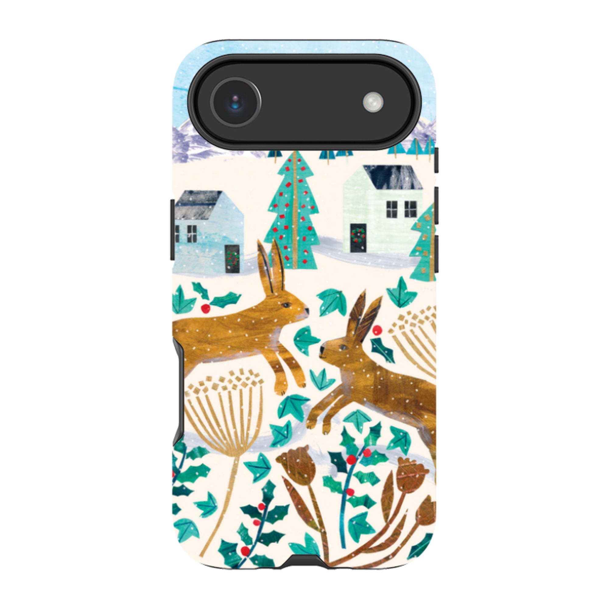 iPhone Tough Case - Xmas Hare By Tracey English
