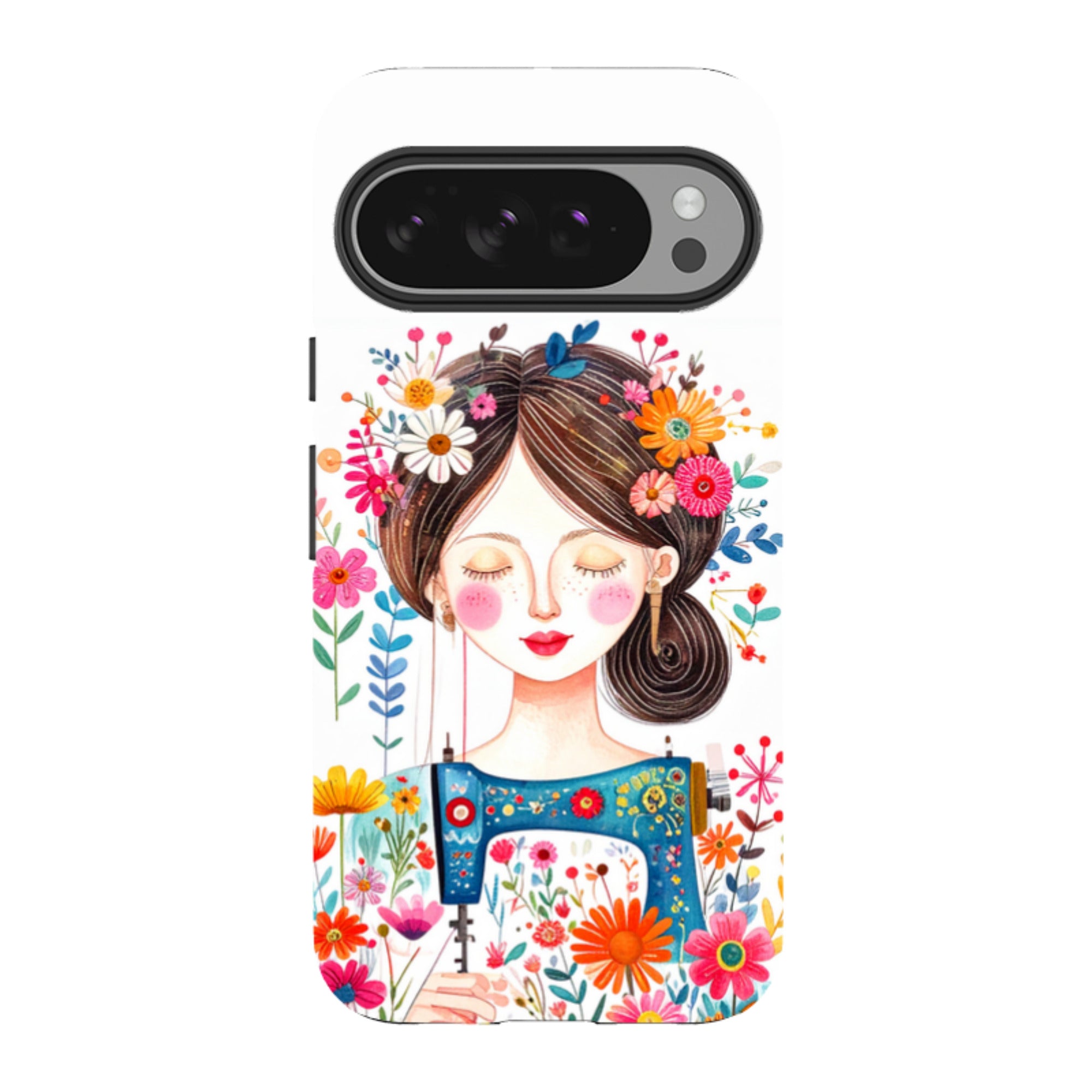 Google Tough Case - Floral Sewing Lady