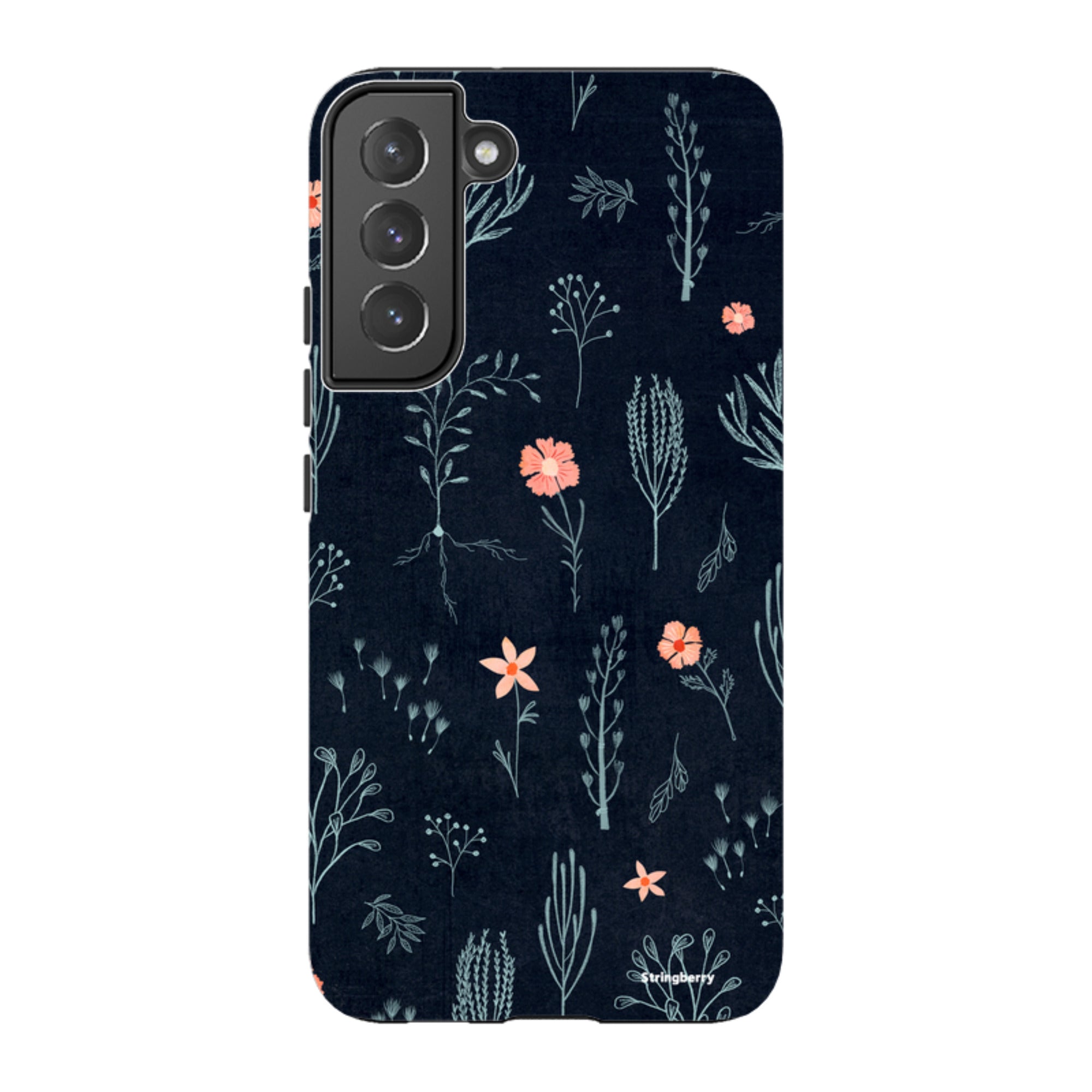 Samsung Tough Case - Floral Light Blue And Pink By Katherine Quinn