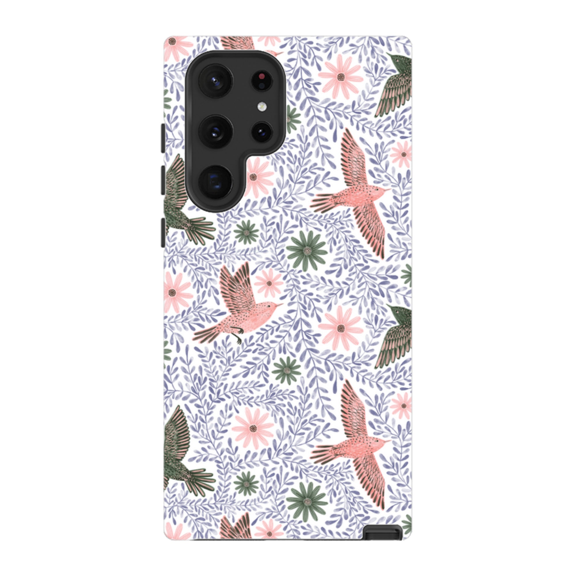 Samsung Tough Case - Bird Pattern Blue By Lee Foster Wilson