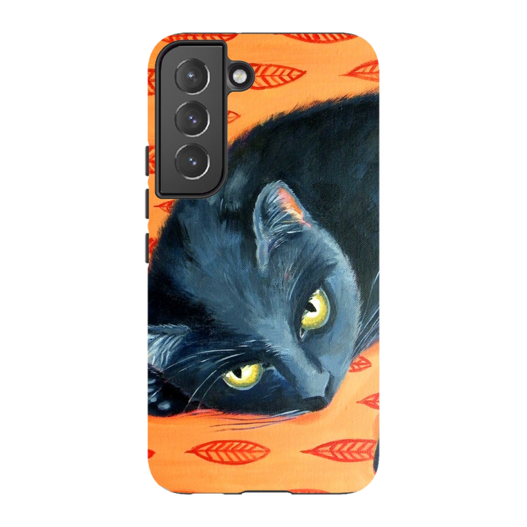 Samsung Tough Case - Black Cat By Mary Stubberfield