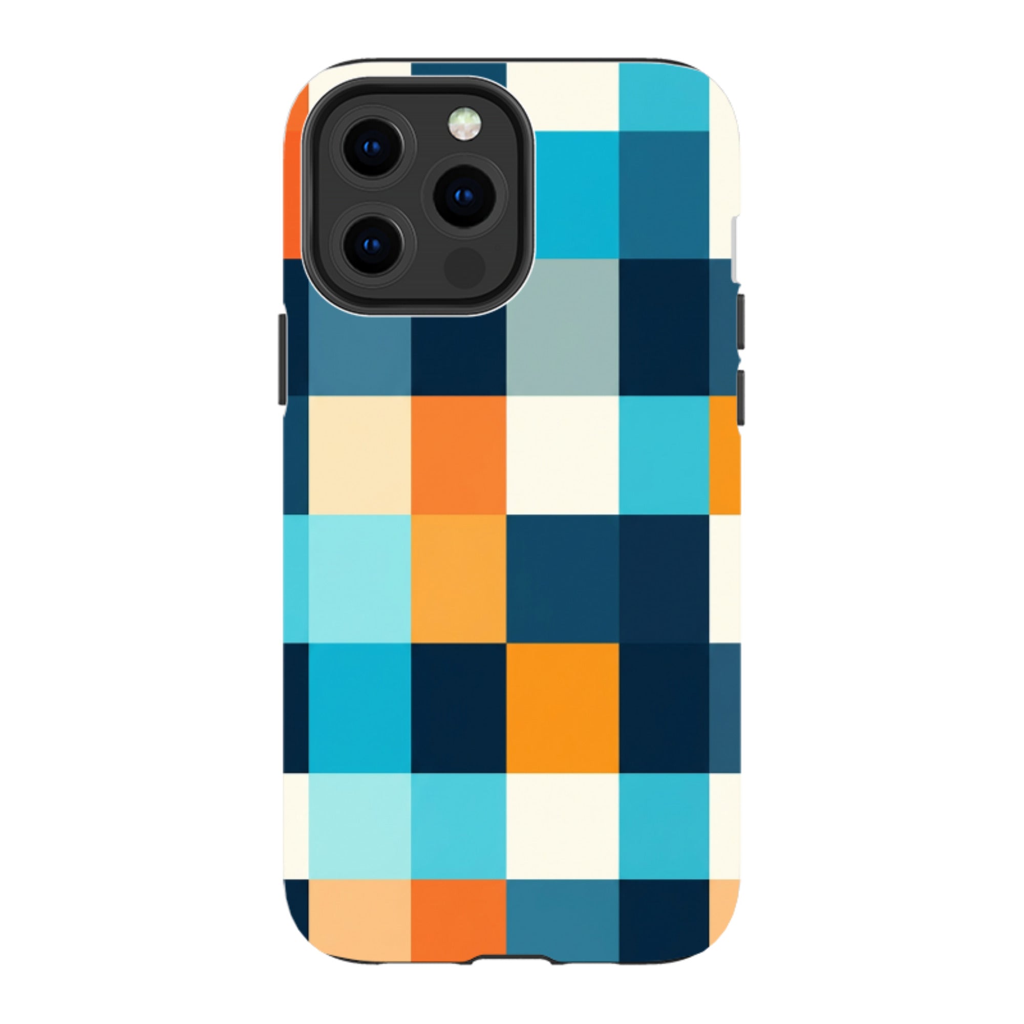 iPhone Tough Case - Navy Blue & Orange