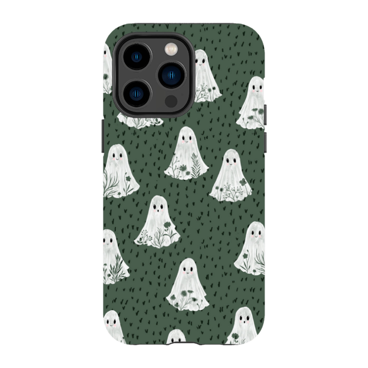 iPhone Tough Case - Floral Ghosts - Pine By Katherine Quinn