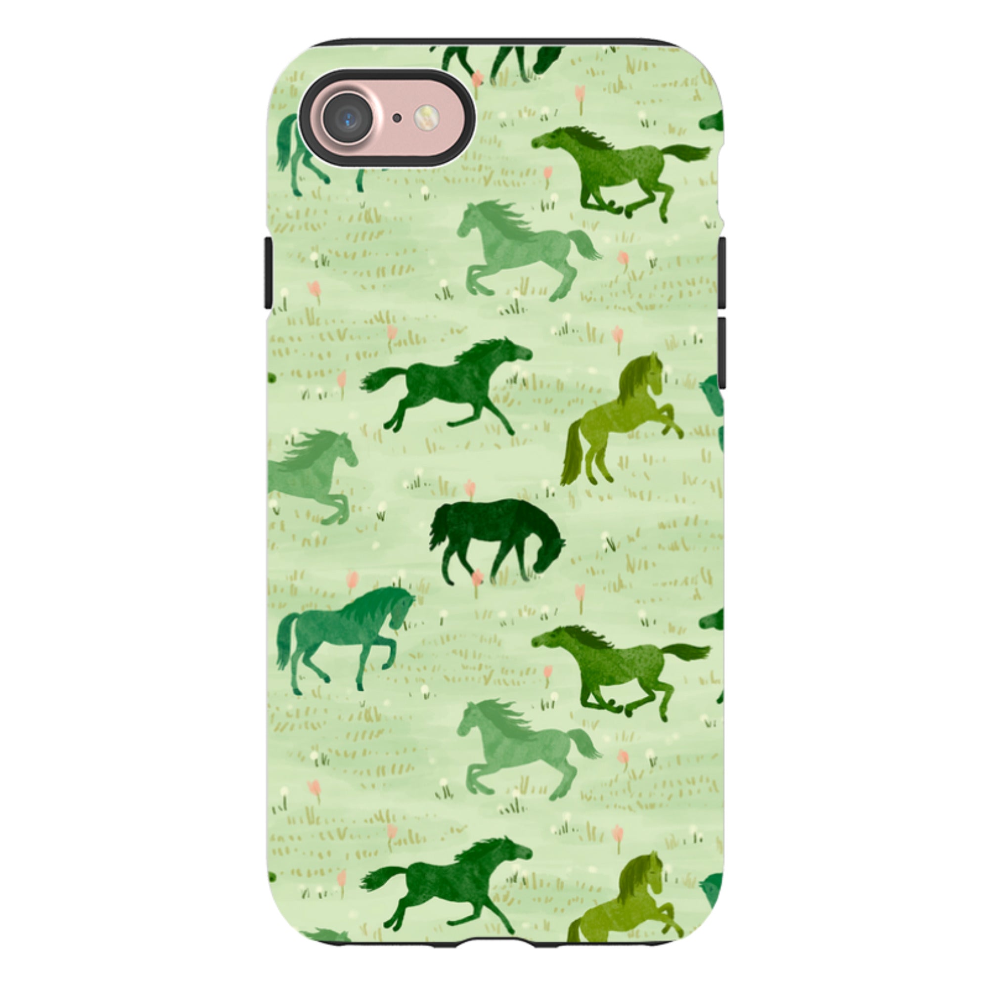 iPhone Tough Case - Wild Horses Meadow By Katherine Quinn