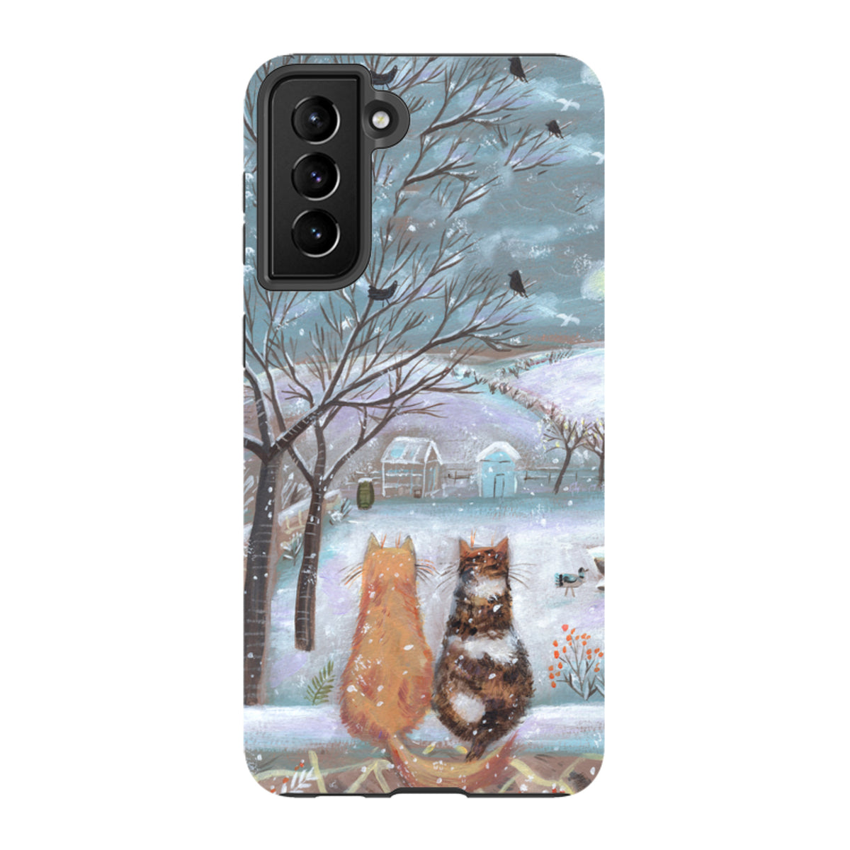 Samsung Tough Case - Winter Cottage Cats By Mary Stubberfield