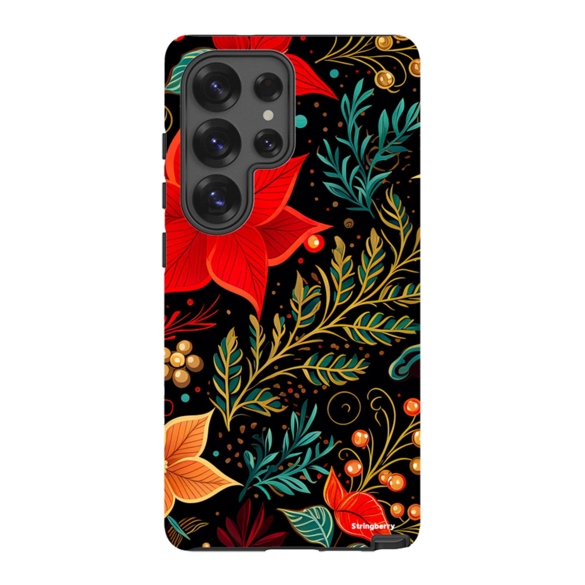 Samsung Tough Case -Red Winter Floral II