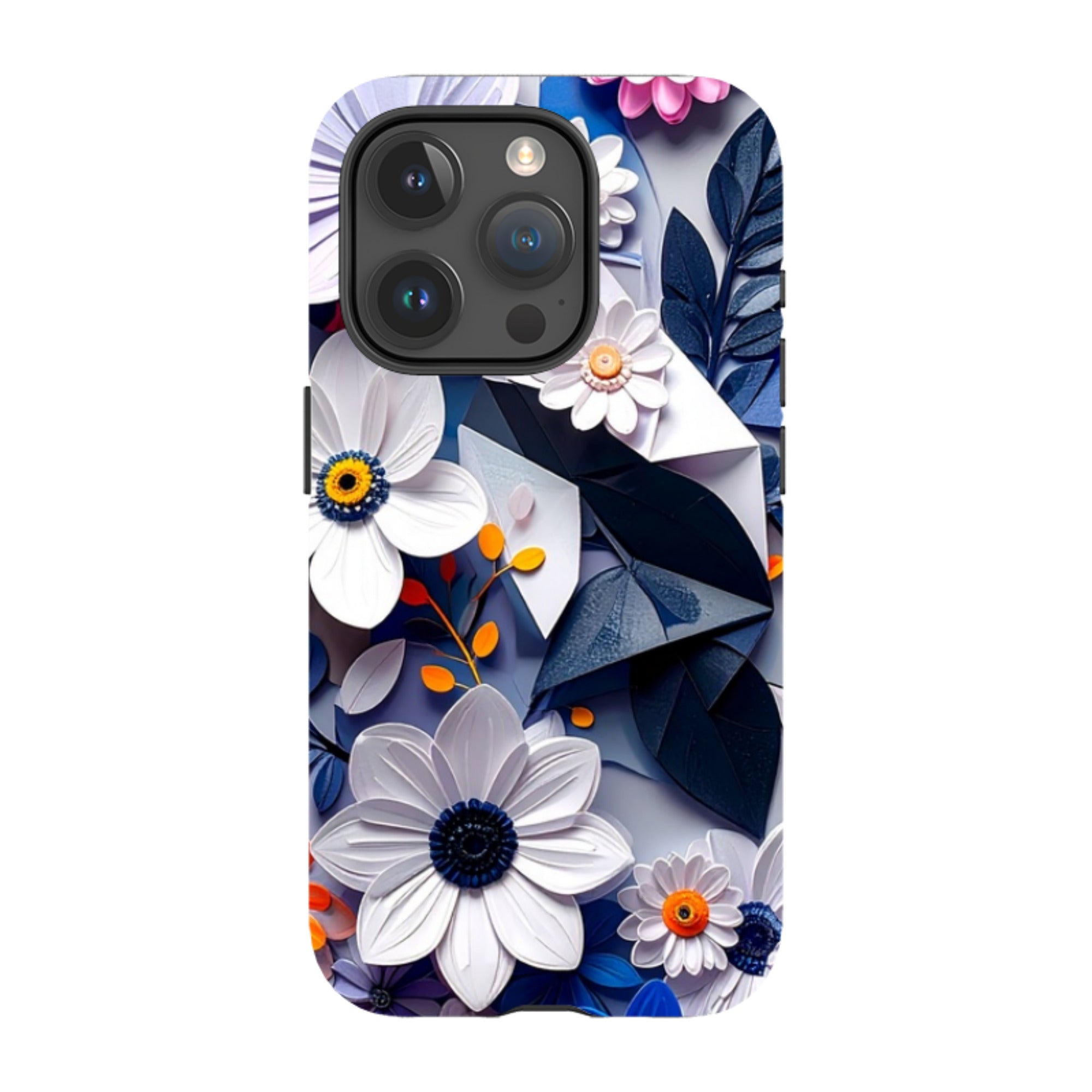 iPhone Tough Case - Summer Blue Florals