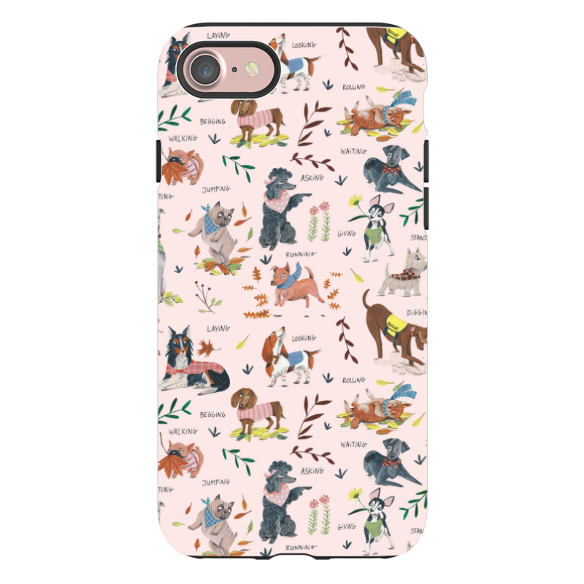 iPhone Tough Case - Dog Pattern By Caroline Bonne Muller