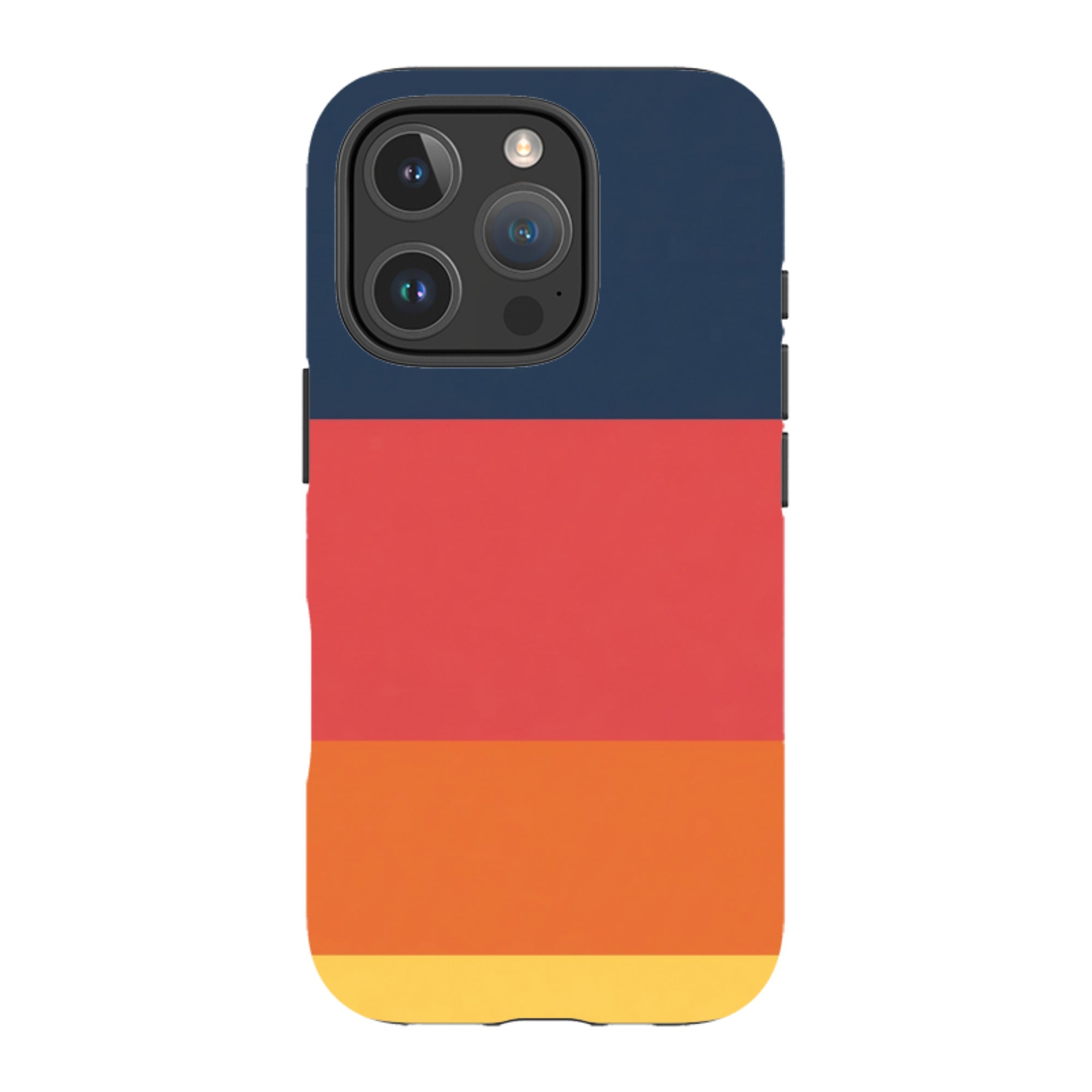 iPhone Tough Case - Navy Blue & Orange Gingham