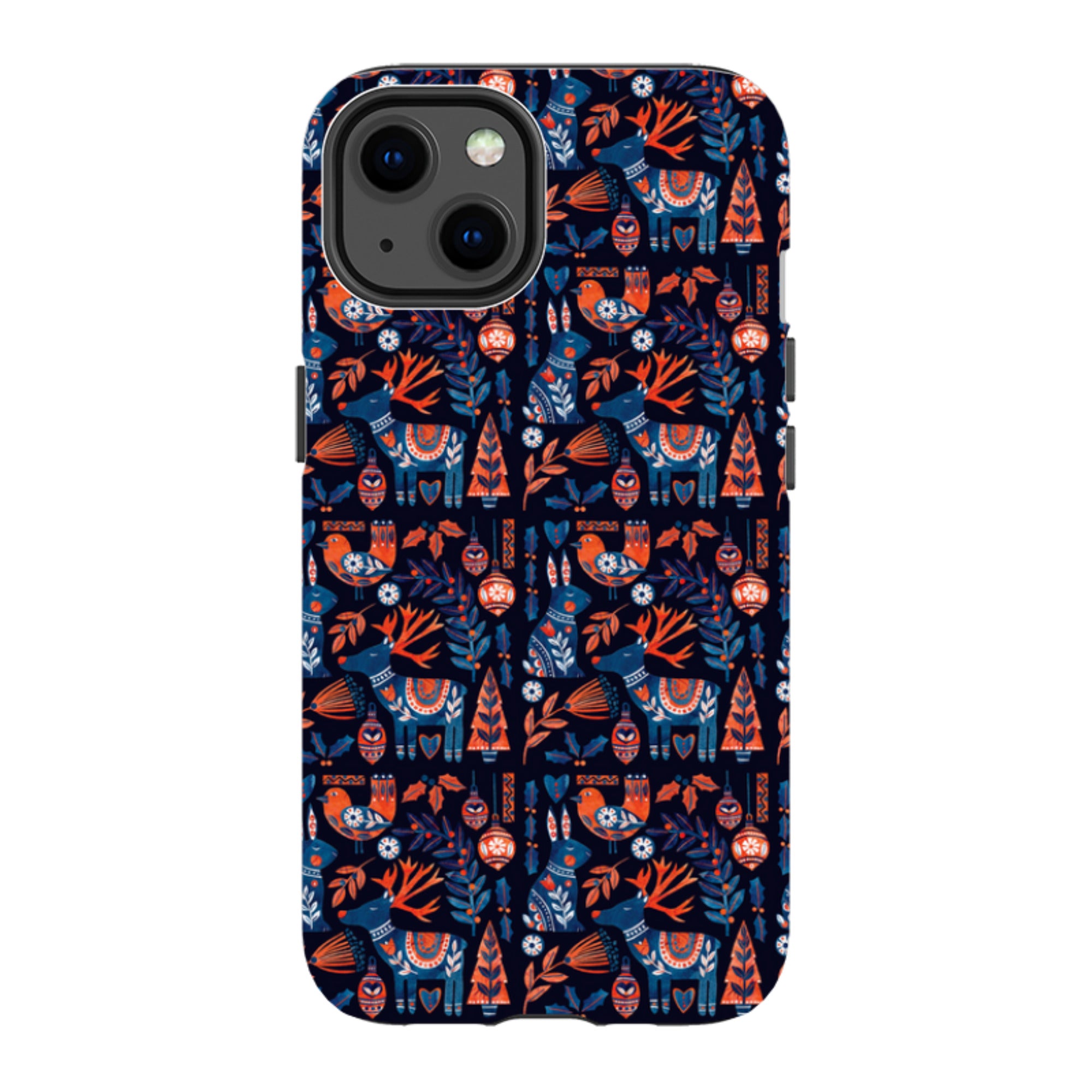 iPhone MagSafe Tough Case - Scandi Animals Dark By Tracey English
