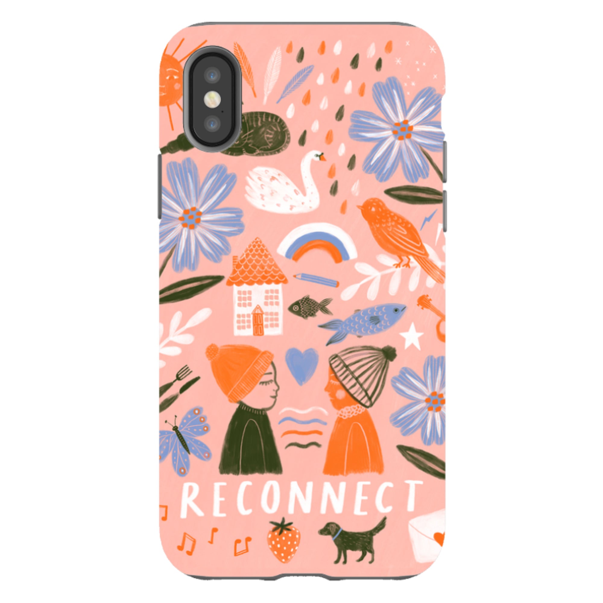 iPhone Tough Case - Reconnect Orange By Lee Foster Wilson