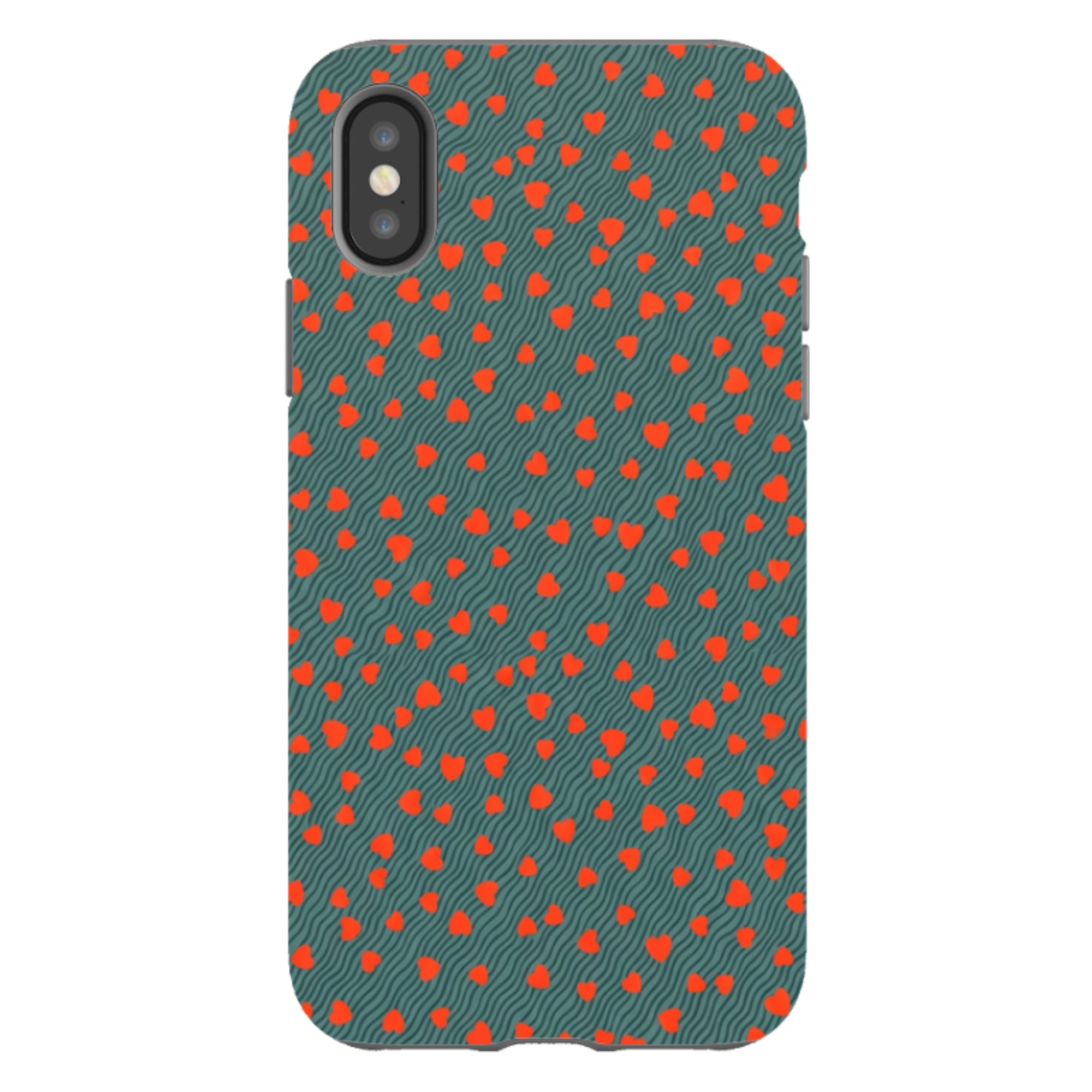 iPhone Tough Case - Red Hearts