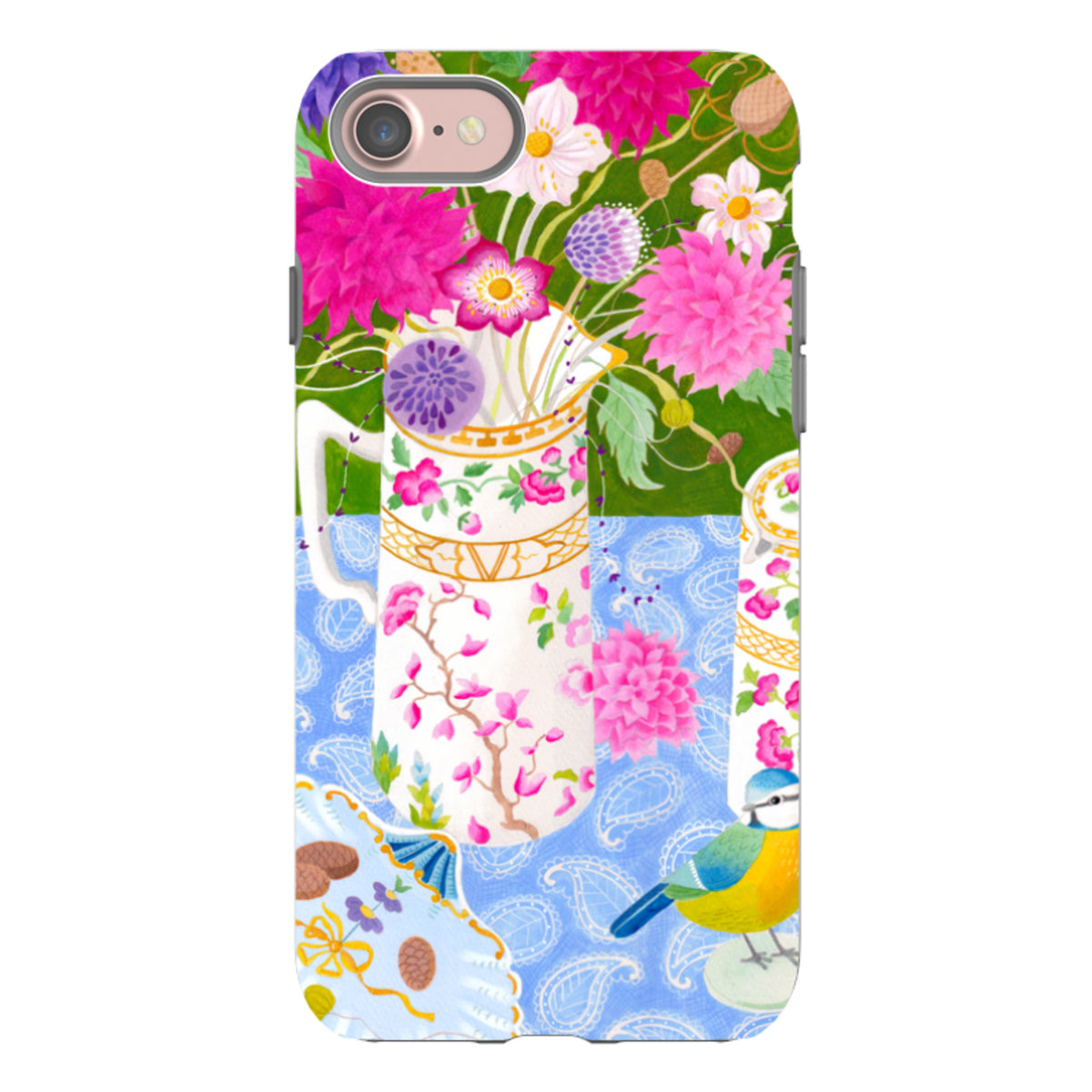 iPhone Tough Case - Dahlias By Bex Parkin