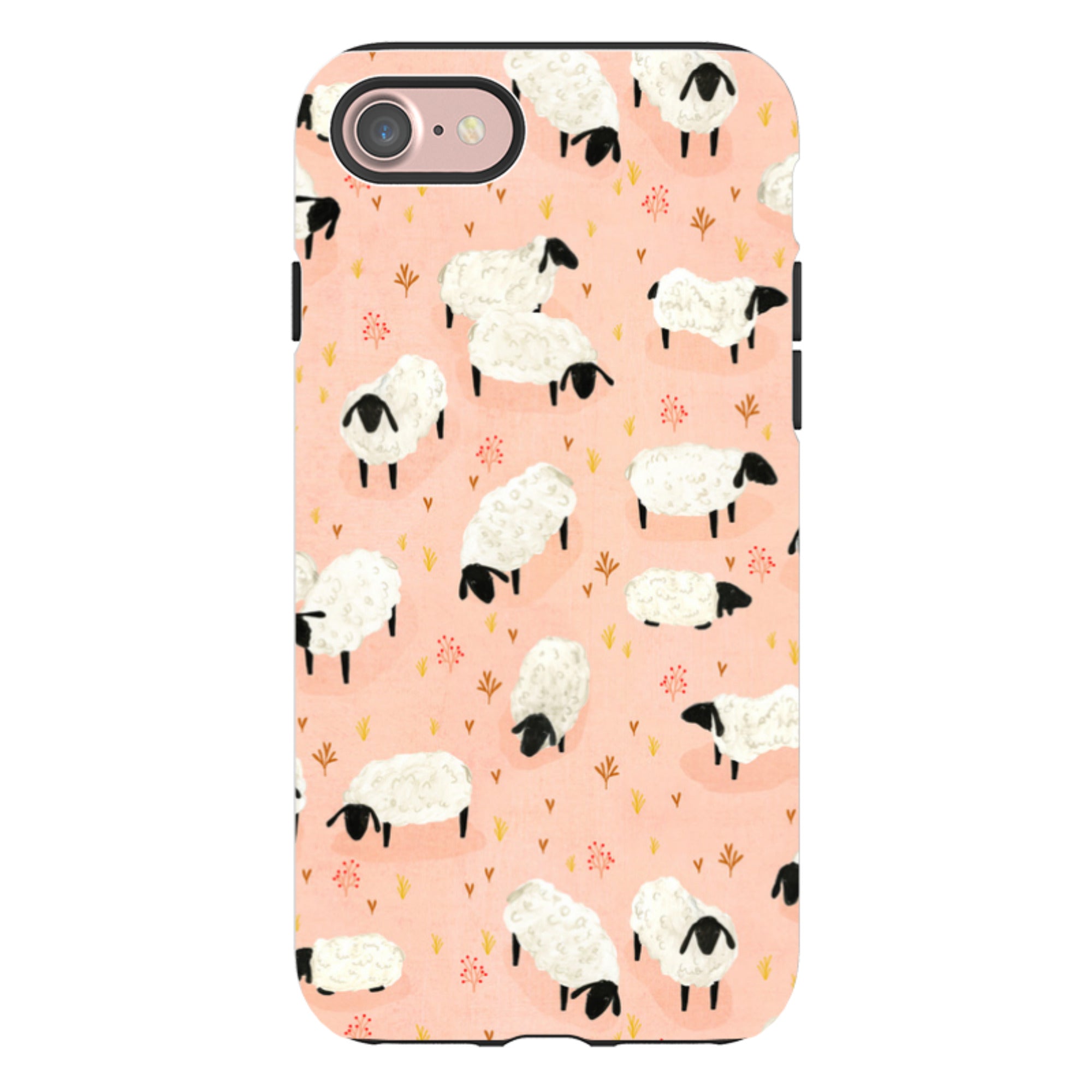 iPhone Tough Case - Sheep Pink By Katherine Quinn
