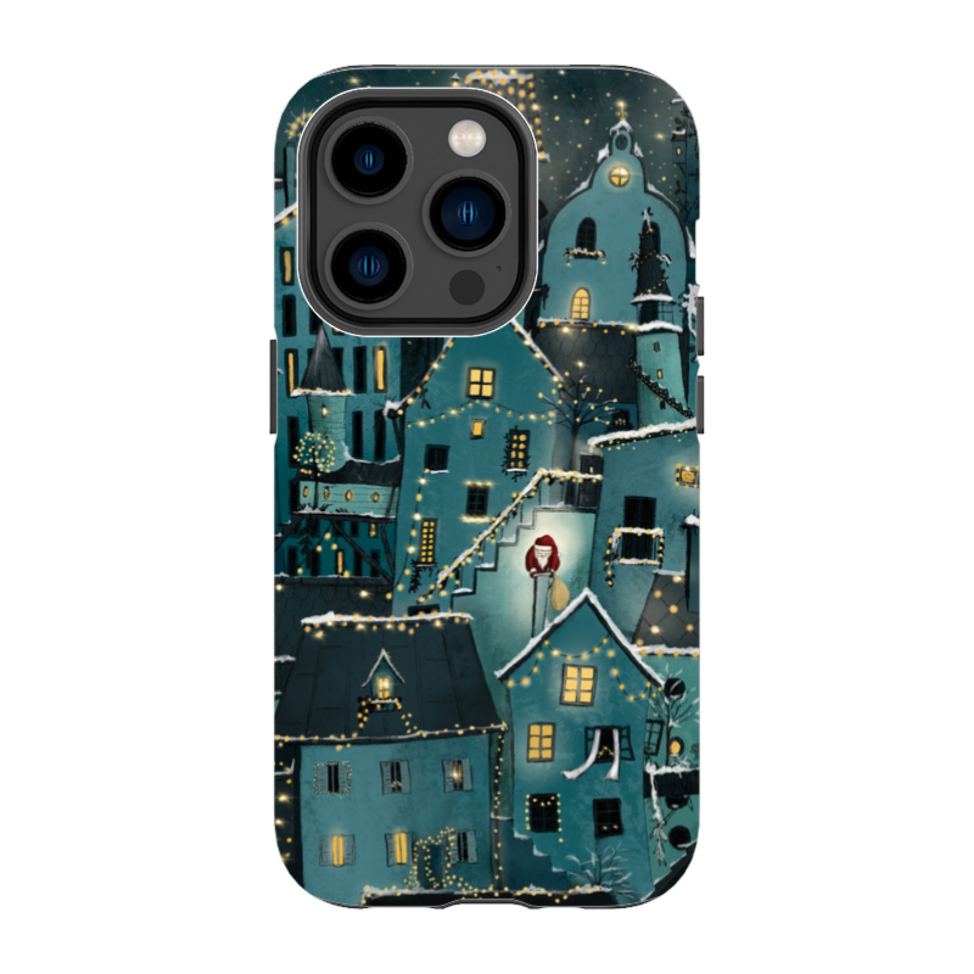 iPhone Tough Case - Citywinkles Blue By Maja Lindberg