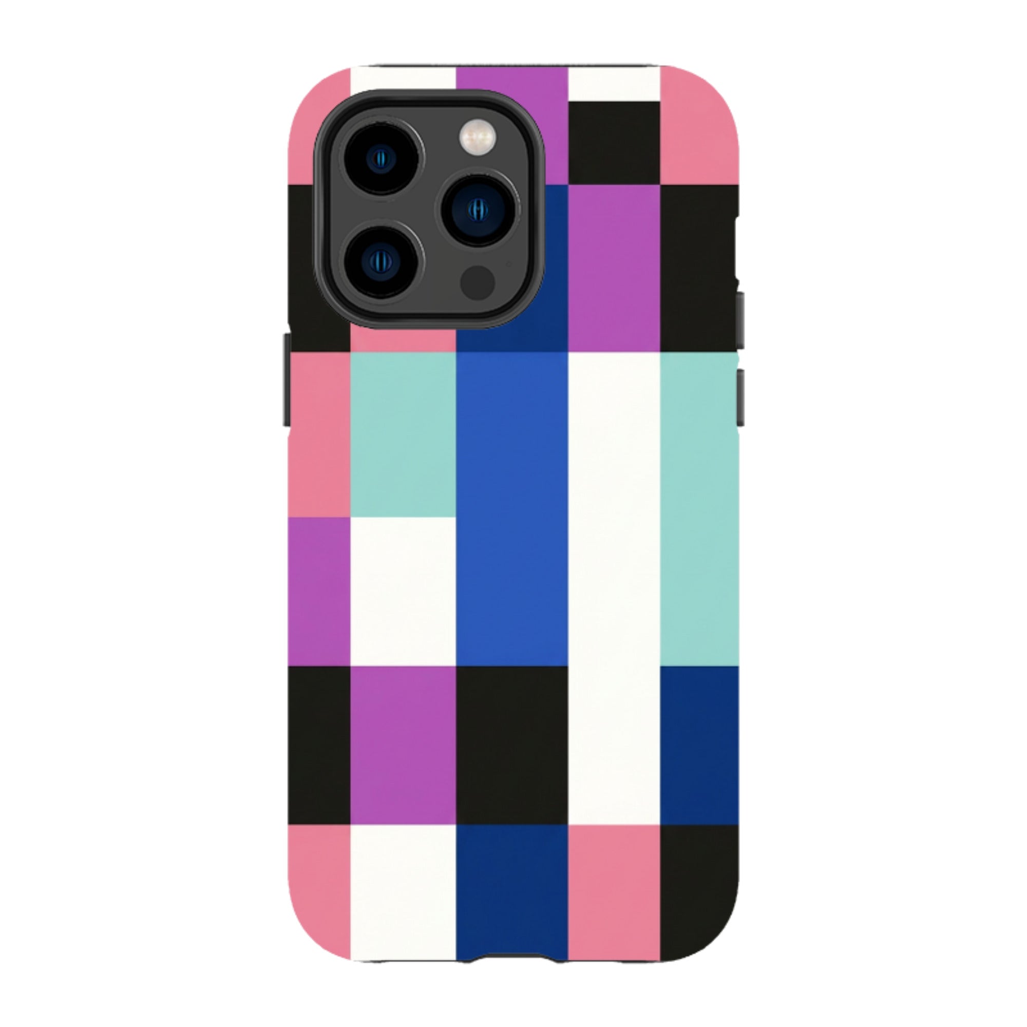 iPhone Tough Case - Pastel Cyberpunk Checkerboard