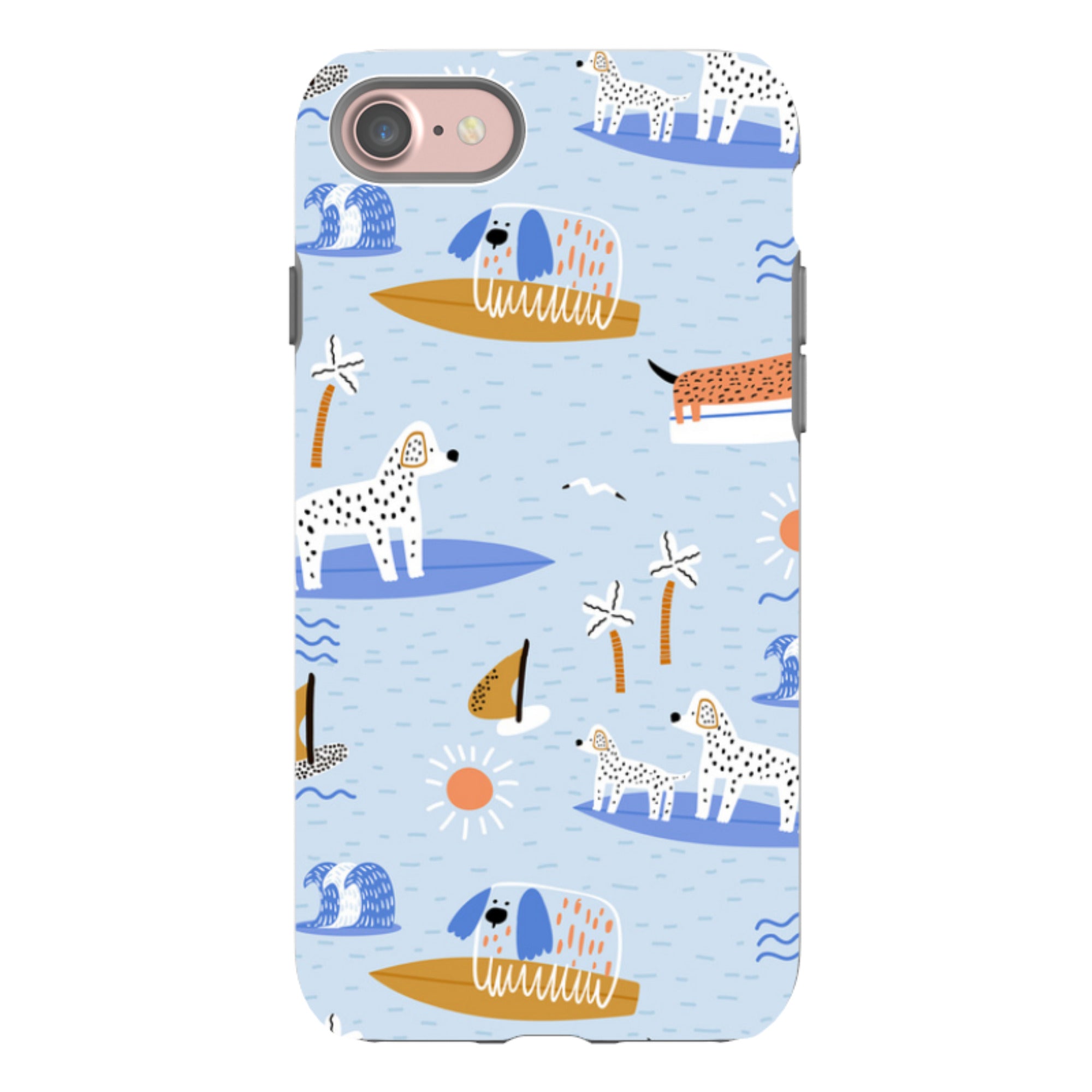 iPhone Tough Case - Surfing Dogs